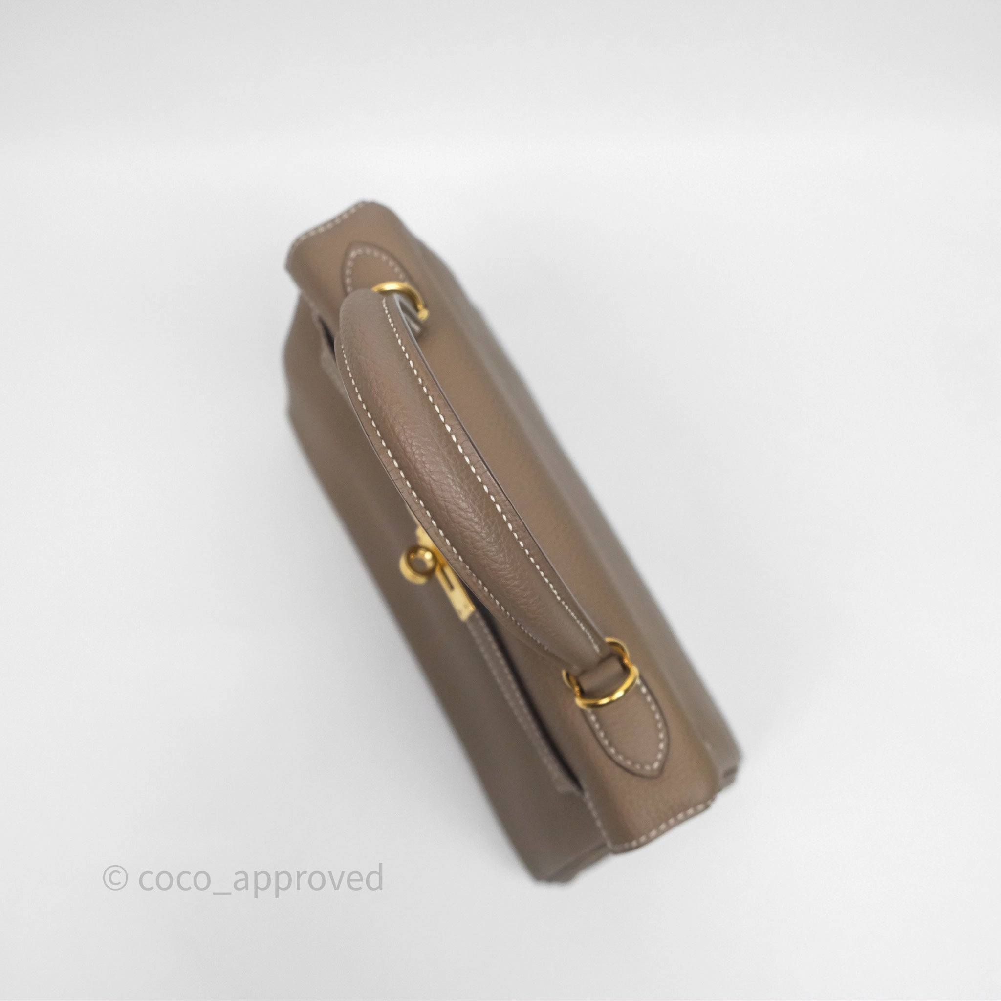 - DM/Email To Purchase - Herms Retourne Kelly 25 Etoupe 18 Togo Gold Hardware