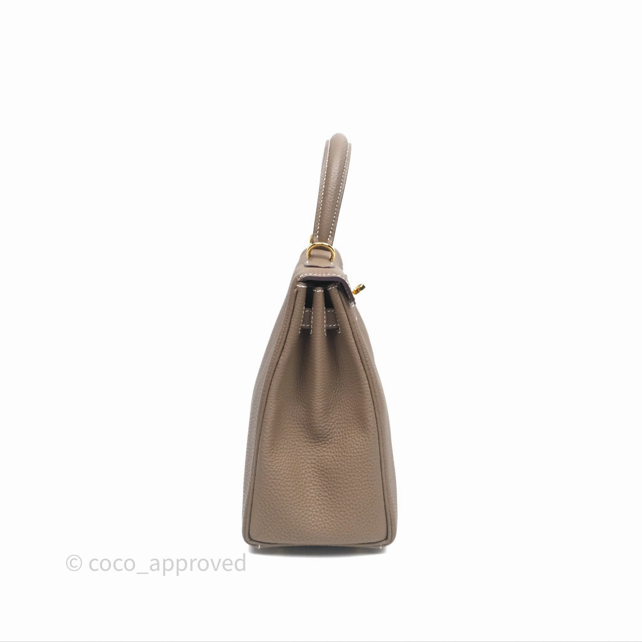 - DM/Email To Purchase - Herms Retourne Kelly 25 Etoupe 18 Togo Gold Hardware