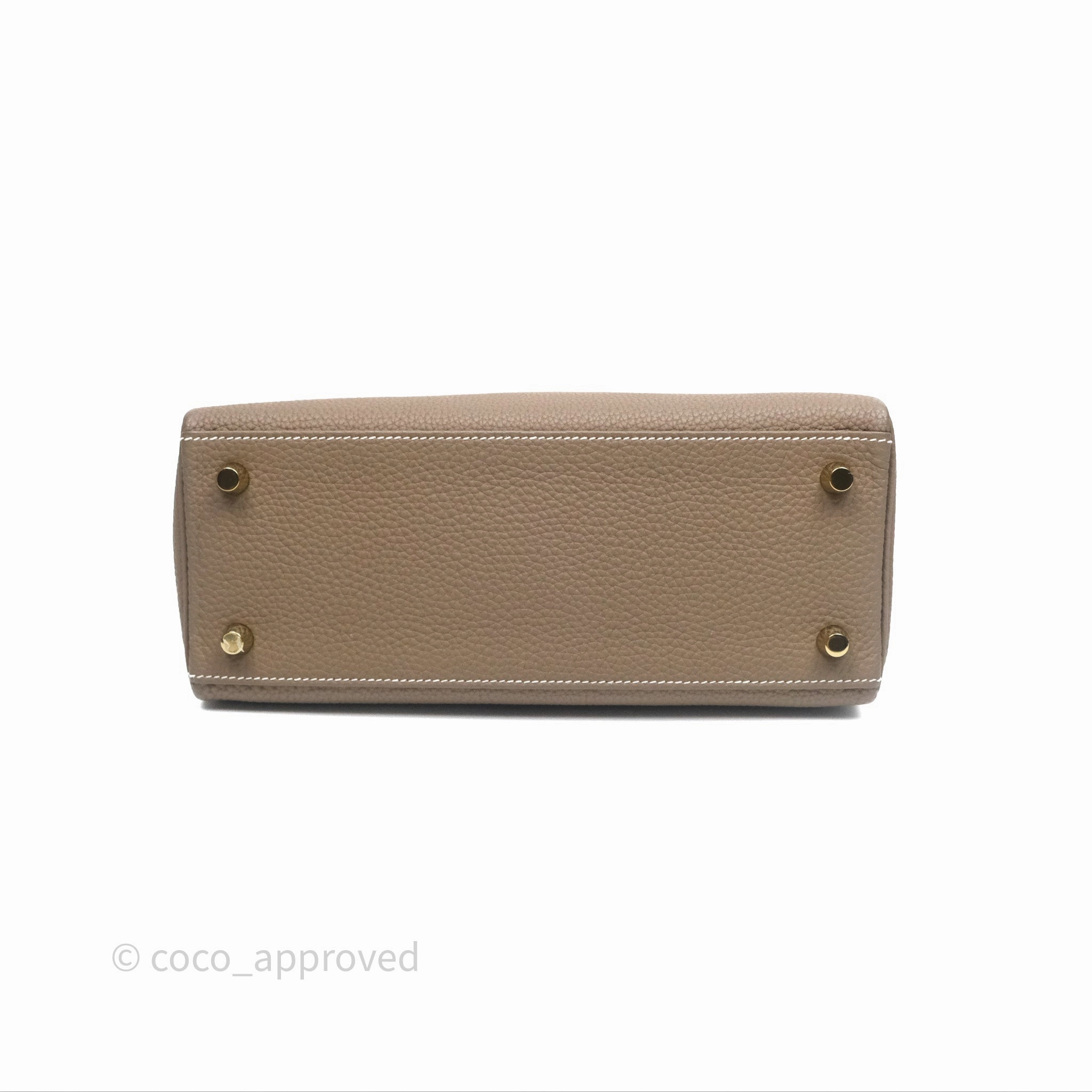 - DM/Email To Purchase - Herms Retourne Kelly 25 Etoupe 18 Togo Gold Hardware