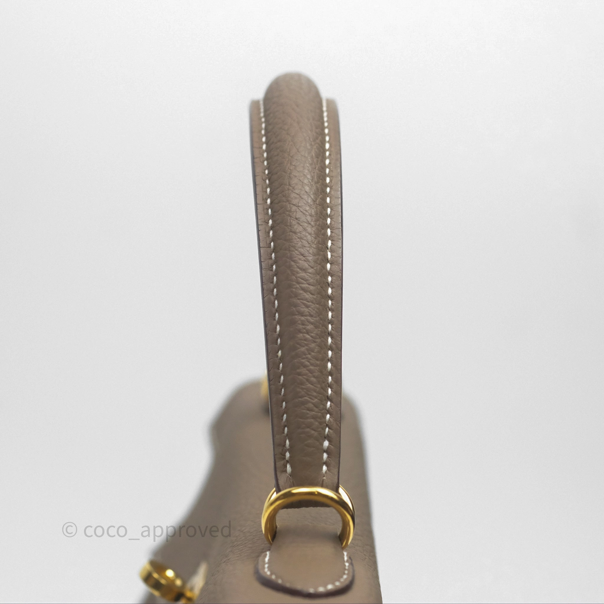 - DM/Email To Purchase - Herms Retourne Kelly 25 Etoupe 18 Togo Gold Hardware