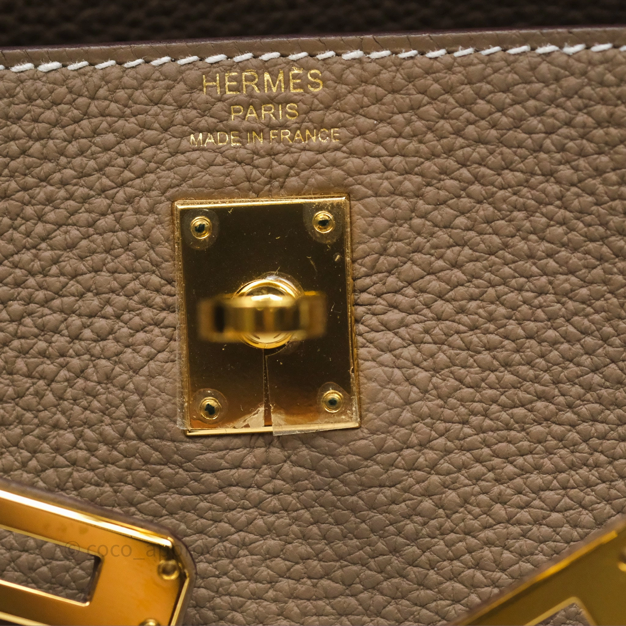 - DM/Email To Purchase - Herms Retourne Kelly 25 Etoupe 18 Togo Gold Hardware