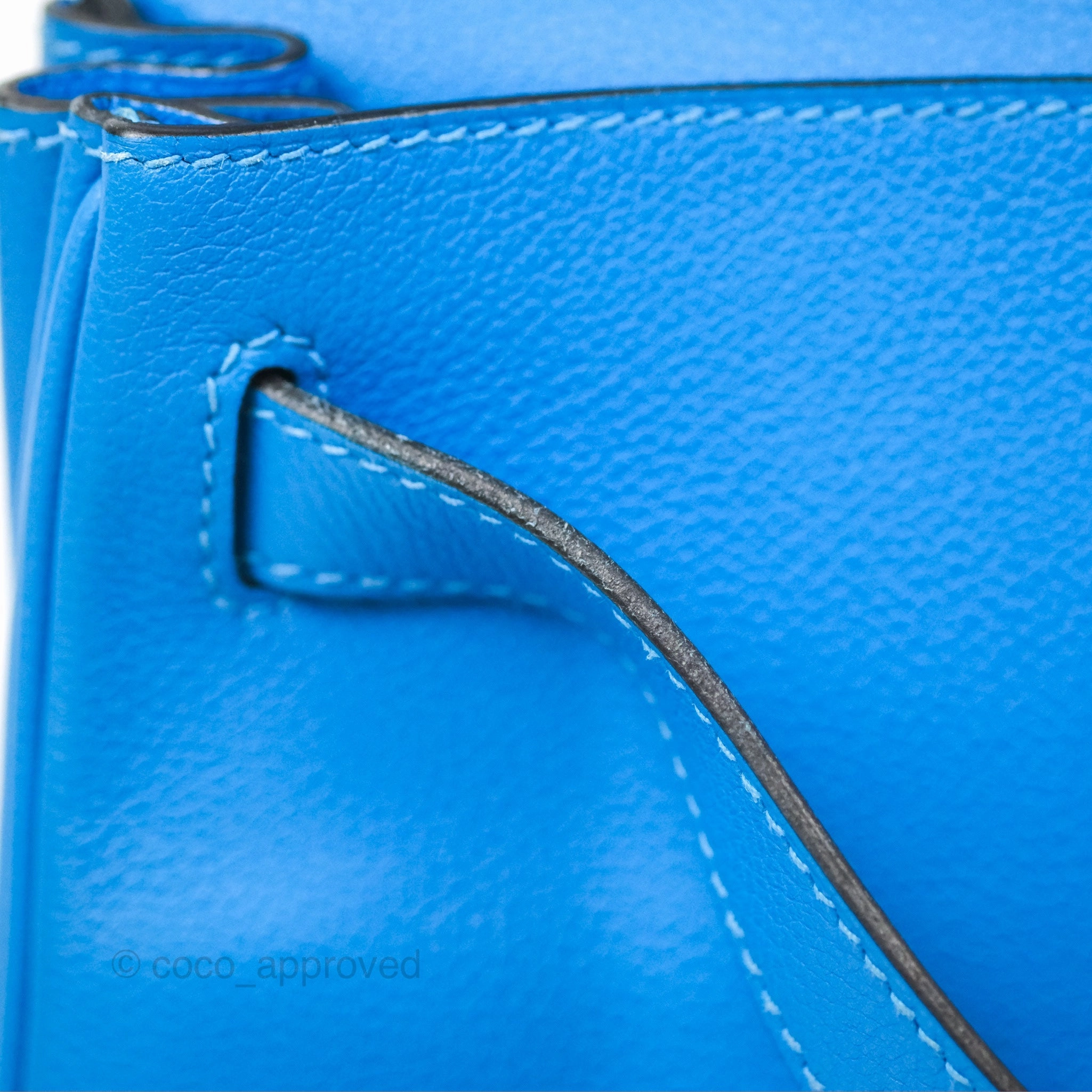 - DM/Email To Purchase - Herms Retourne Kelly 28 Blue Evercolor Gold Hardware