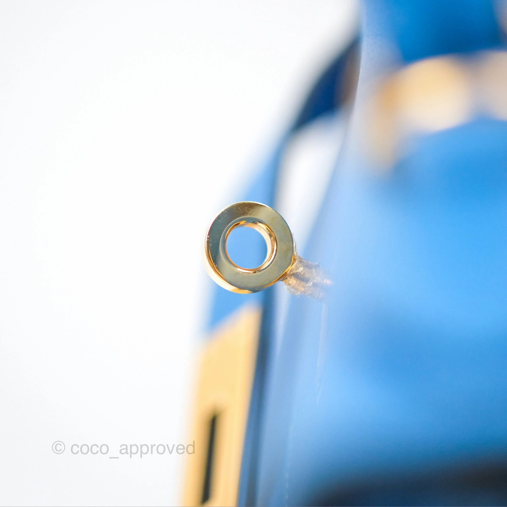 - DM/Email To Purchase - Herms Retourne Kelly 28 Blue Evercolor Gold Hardware
