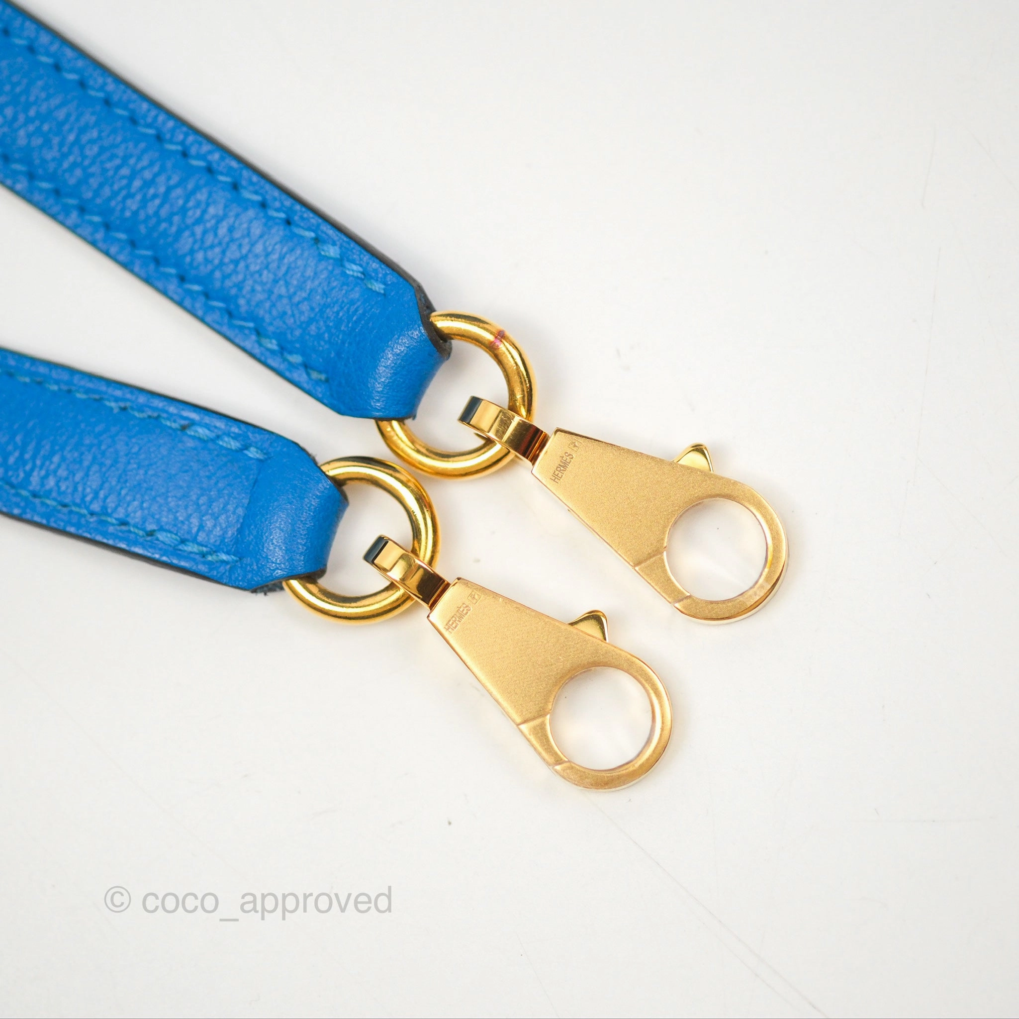 - DM/Email To Purchase - Herms Retourne Kelly 28 Blue Evercolor Gold Hardware