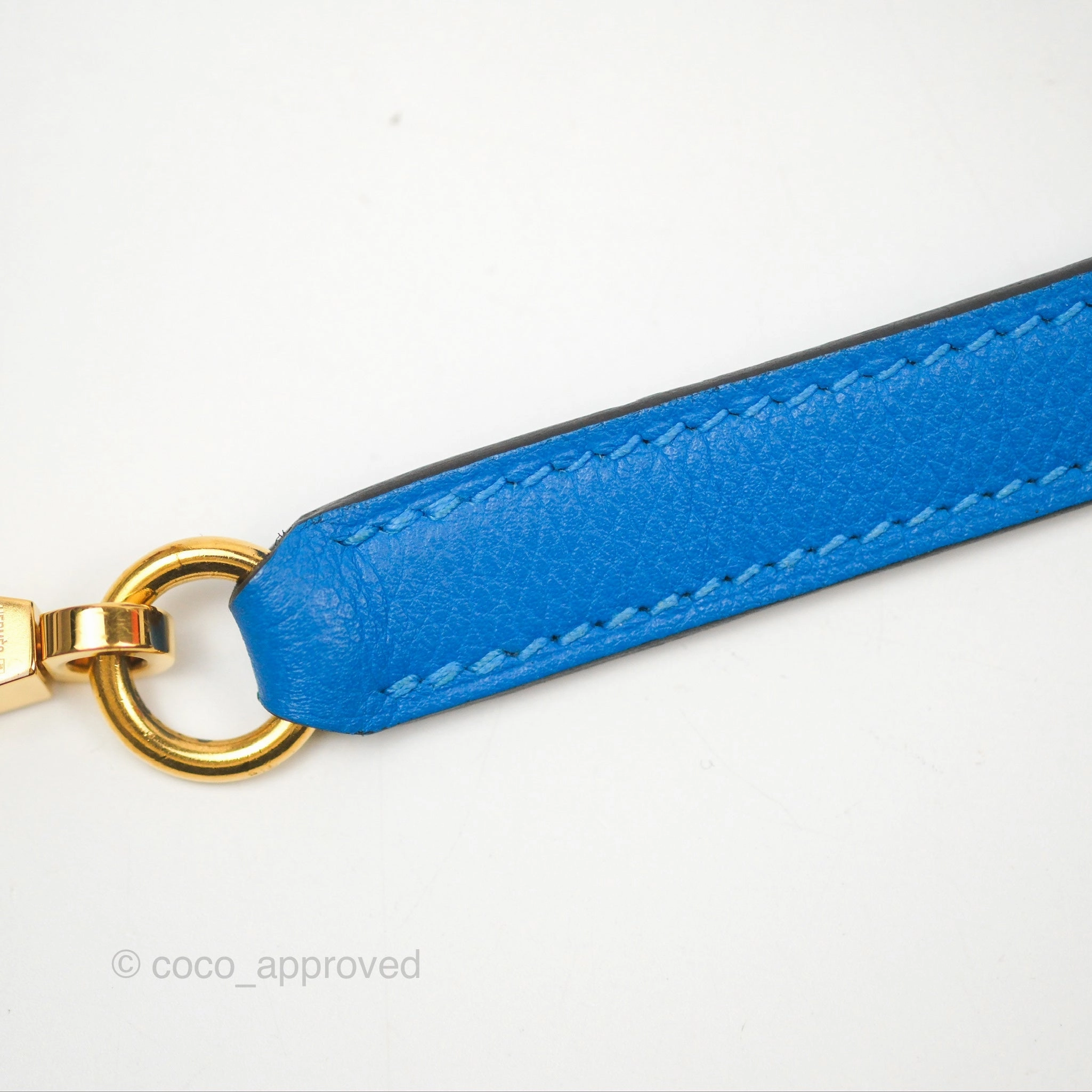 - DM/Email To Purchase - Herms Retourne Kelly 28 Blue Evercolor Gold Hardware