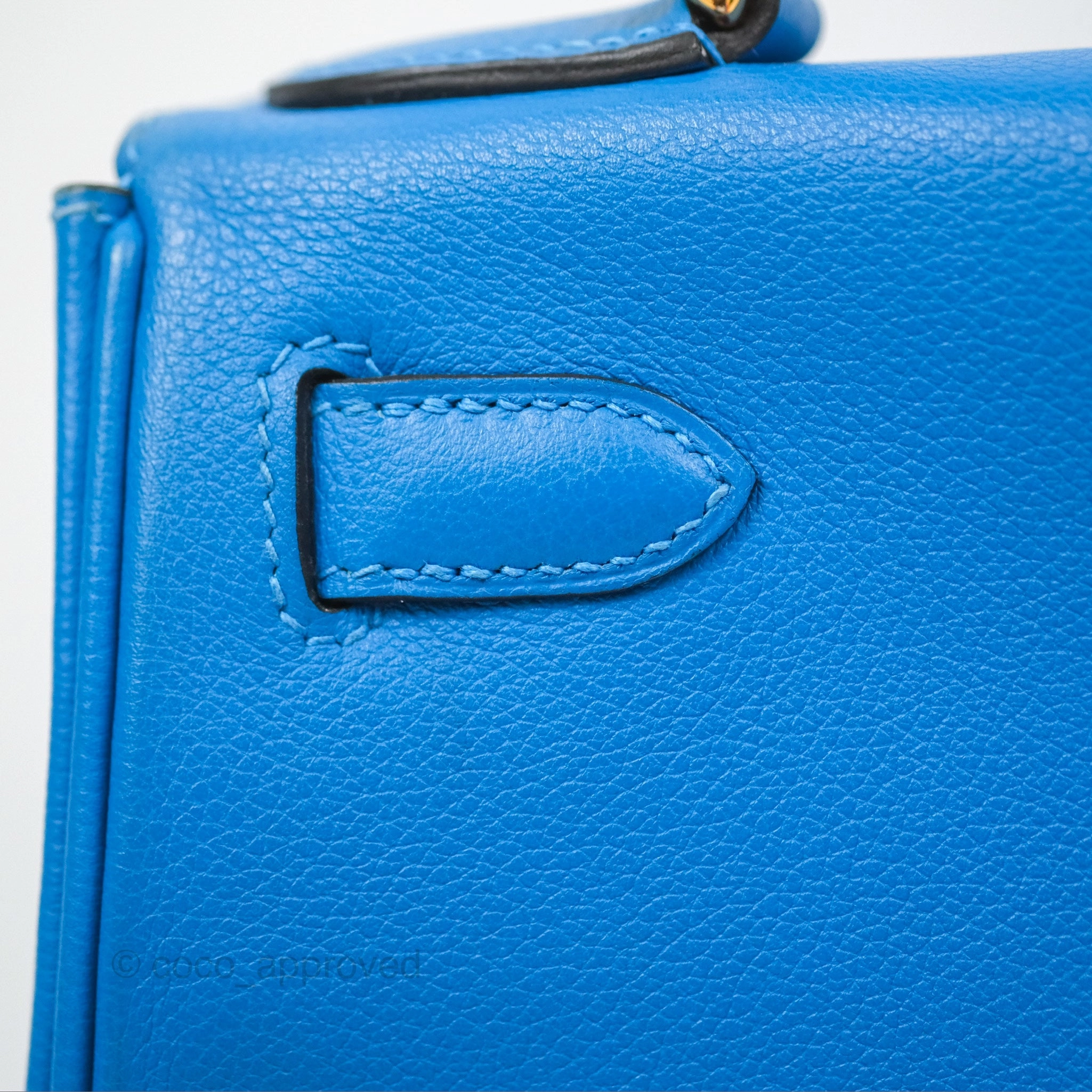 - DM/Email To Purchase - Herms Retourne Kelly 28 Blue Evercolor Gold Hardware
