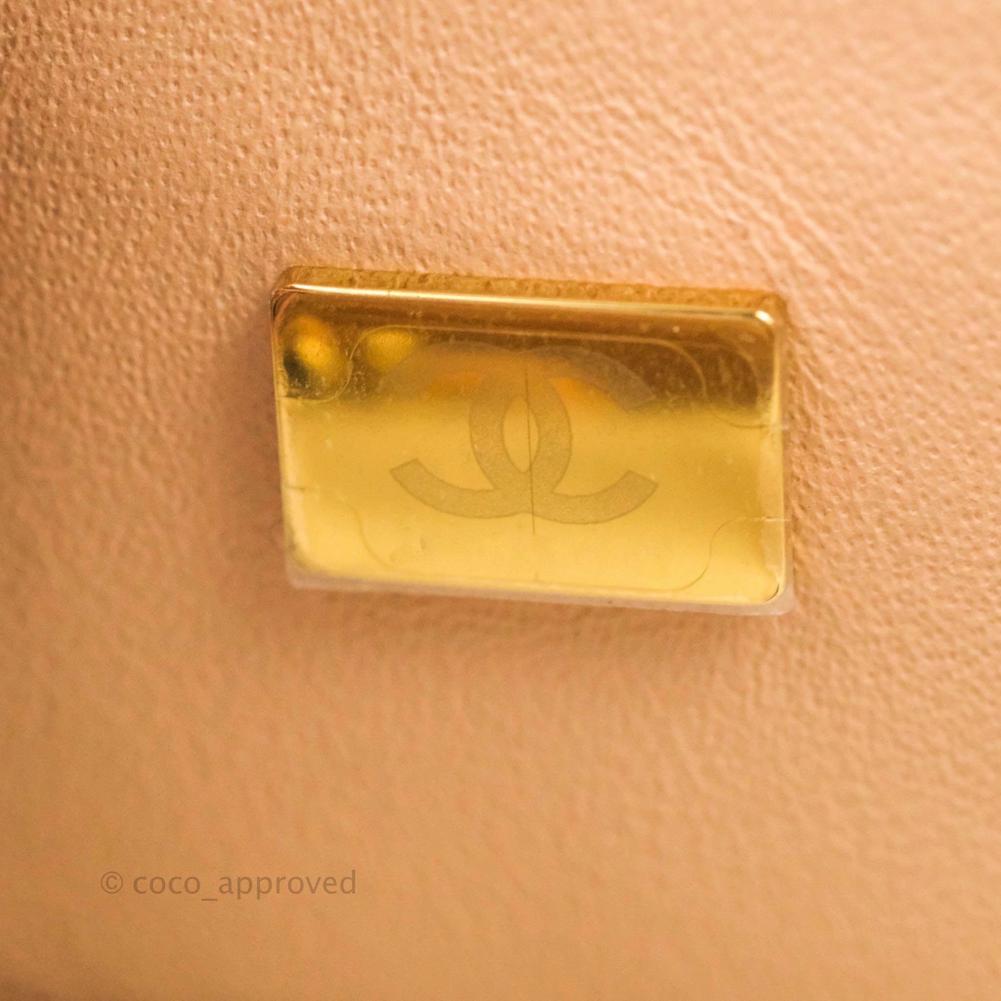 CChanel Quilted Mini Rectangular Lambskin Beige Gold Hardware 21A