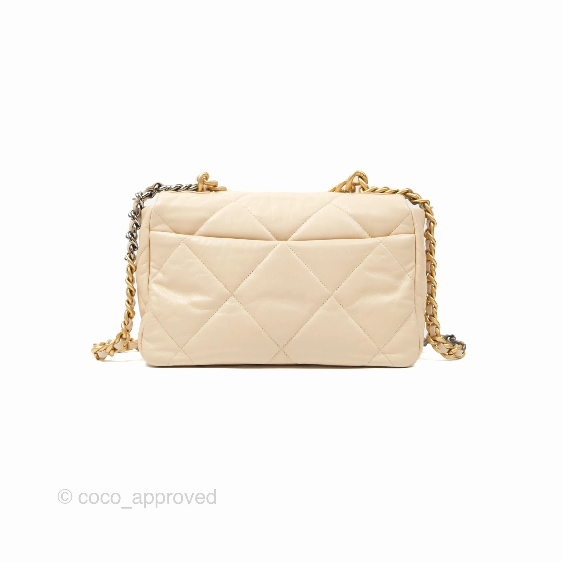 Chanel 19 Medium Beige Mixed Hardware