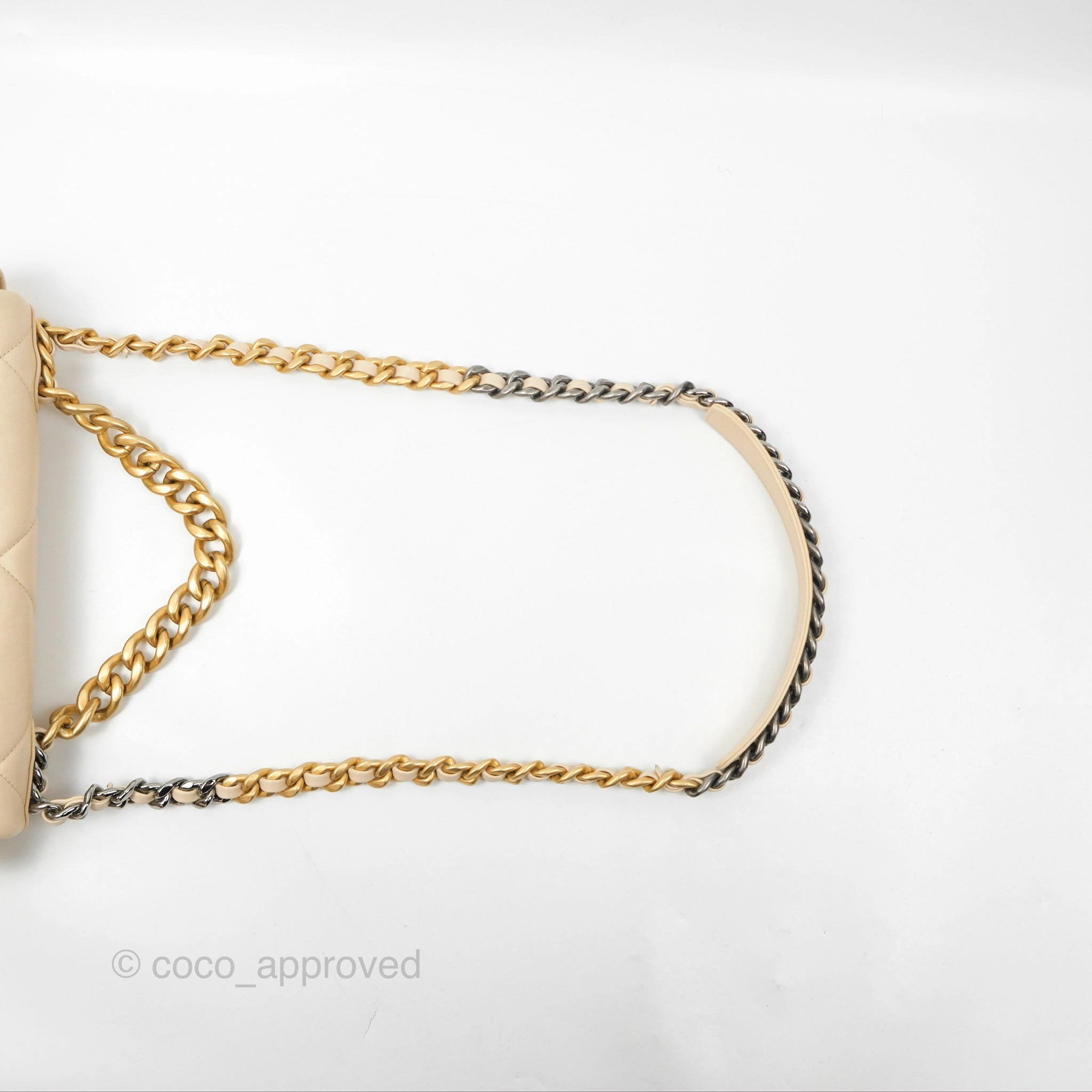 Chanel 19 Medium Beige Mixed Hardware