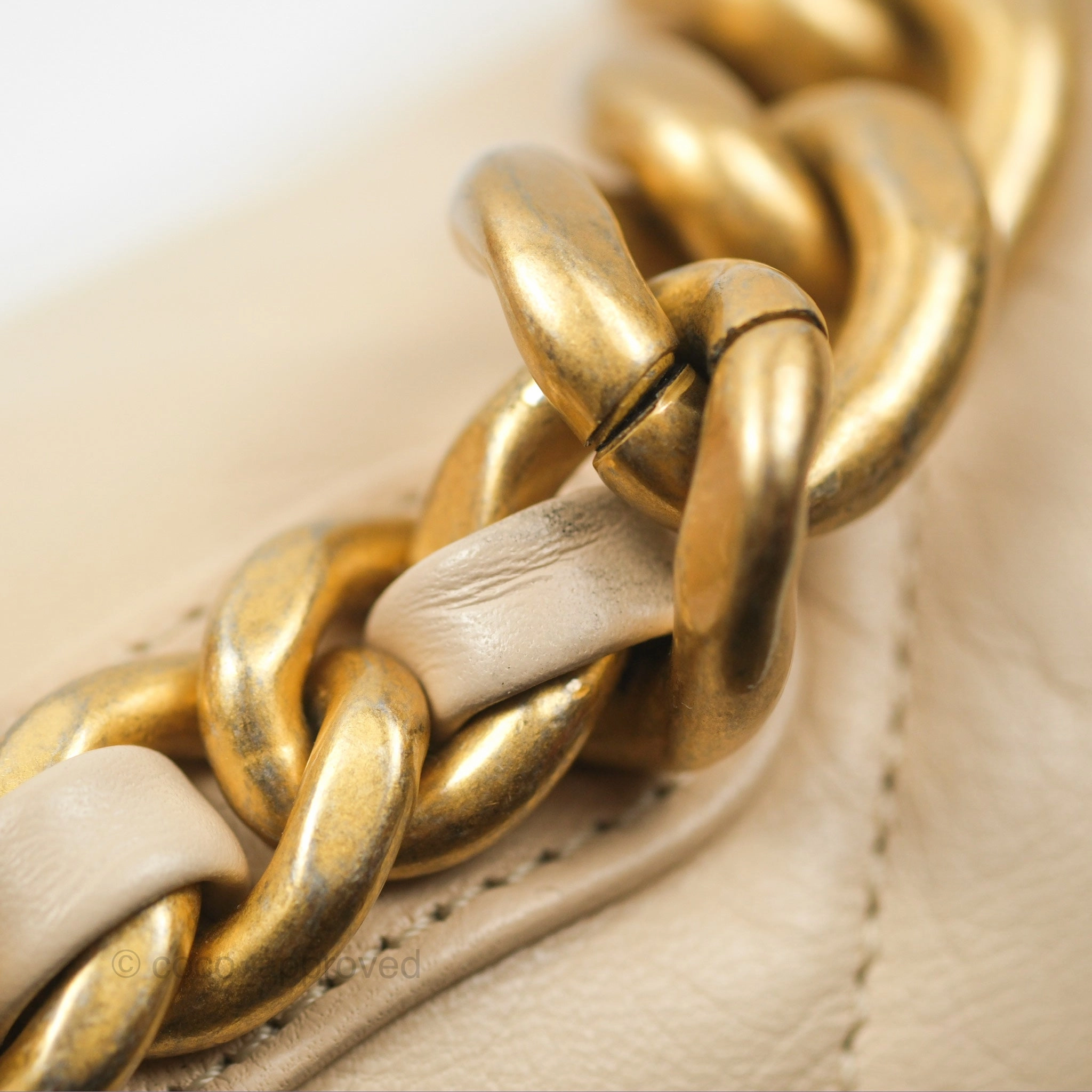 Chanel 19 Medium Beige Mixed Hardware