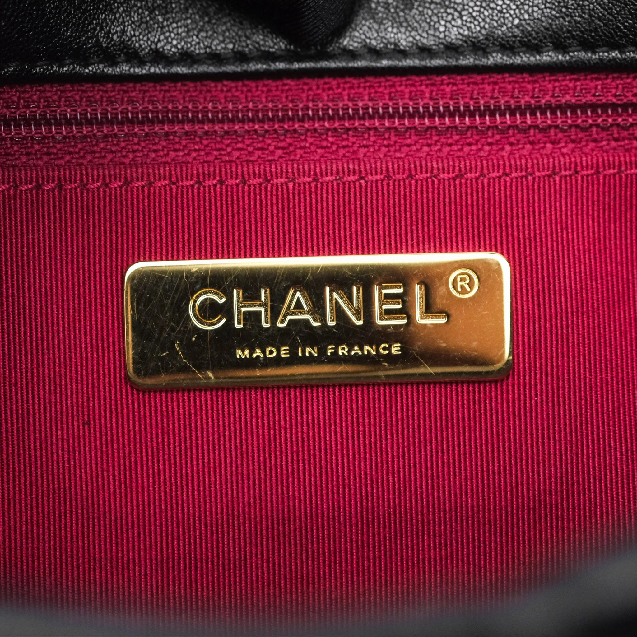 Chanel 19 Medium Black Goatskin Mixed Hardware