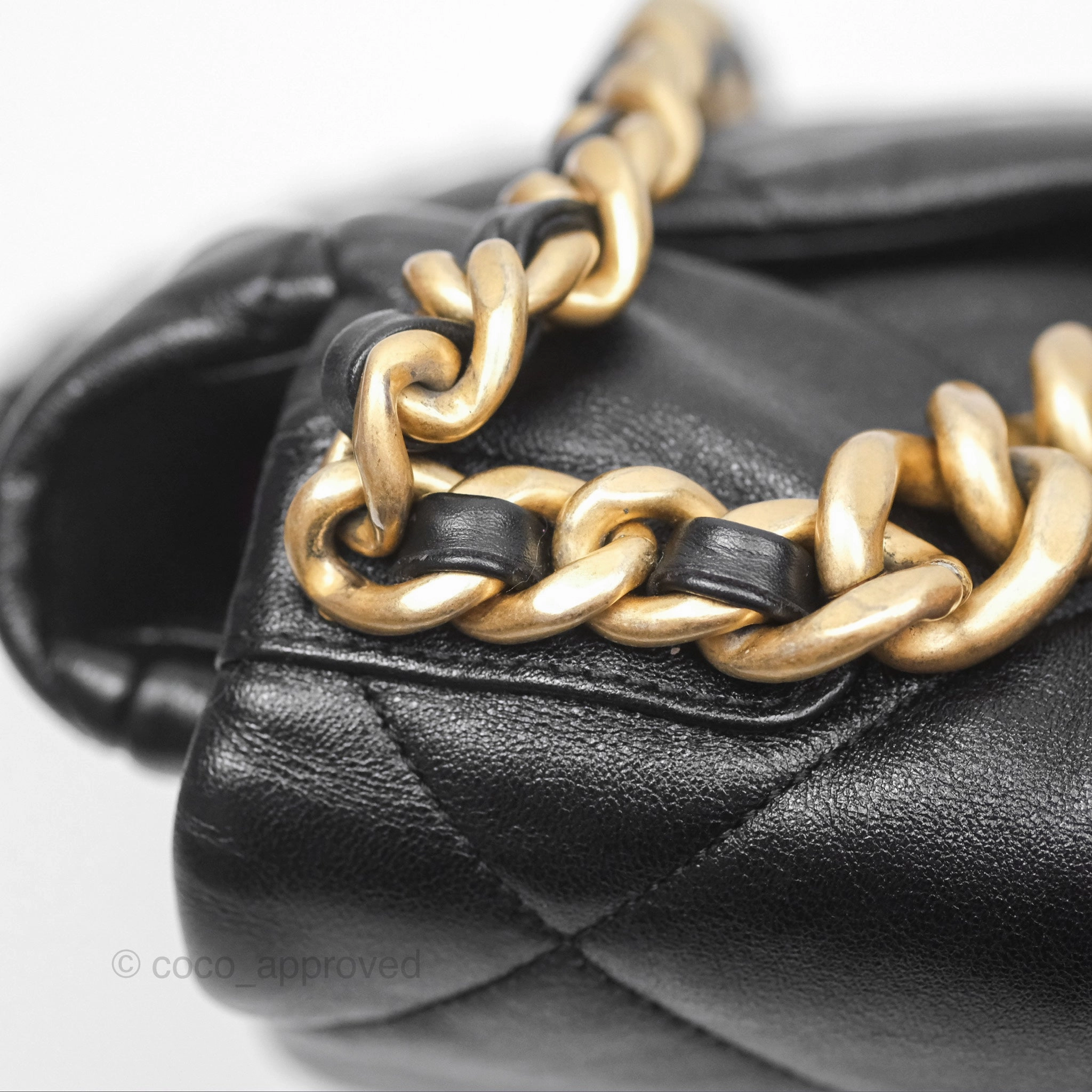 Chanel 19 Medium Black Goatskin Mixed Hardware
