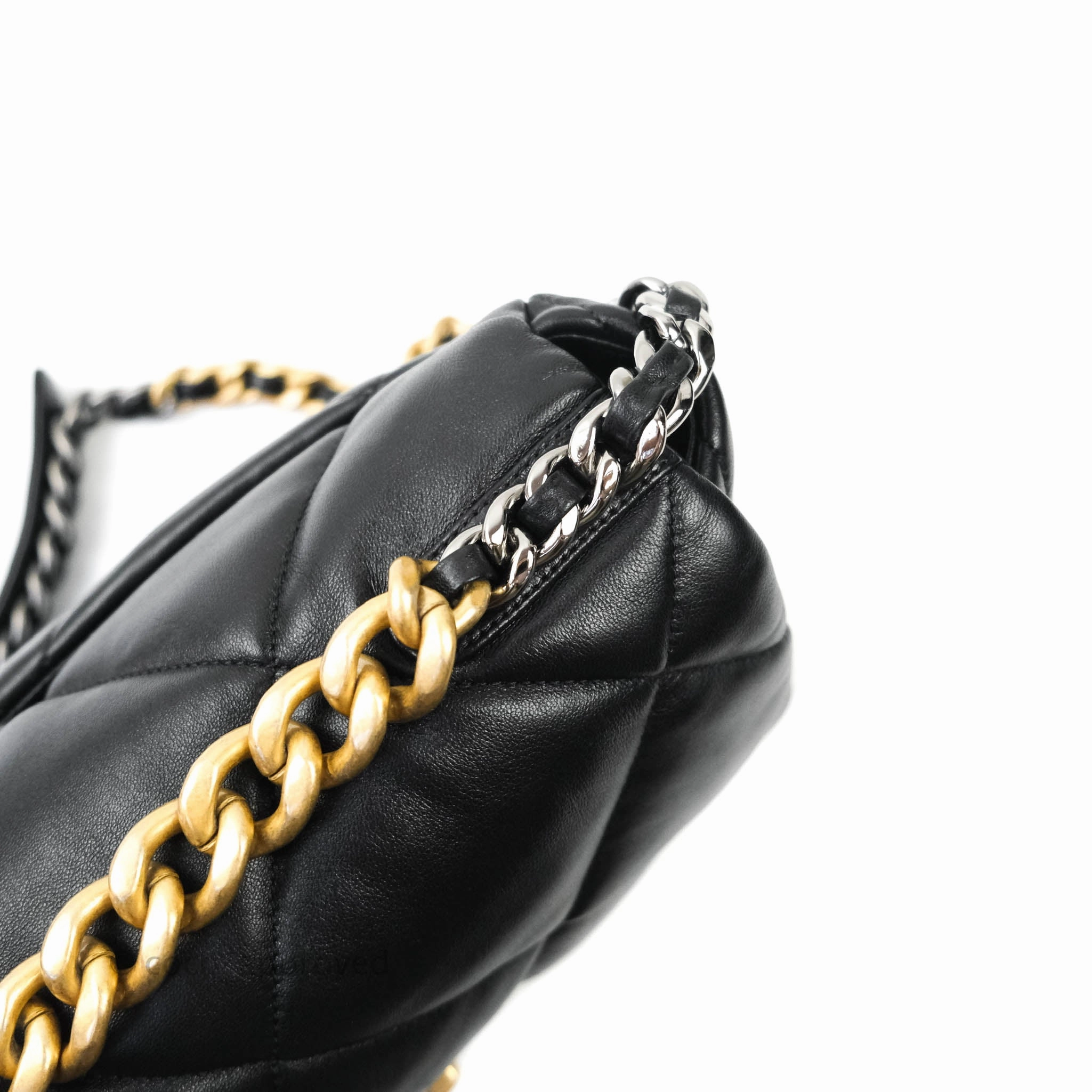 Chanel 19 Medium Black Mixed Hardware Goatskin