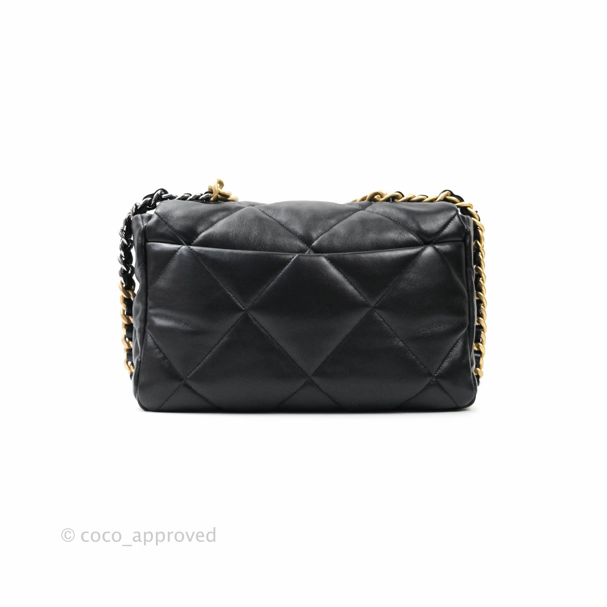 Chanel 19 Medium Black Mixed Hardware Goatskin