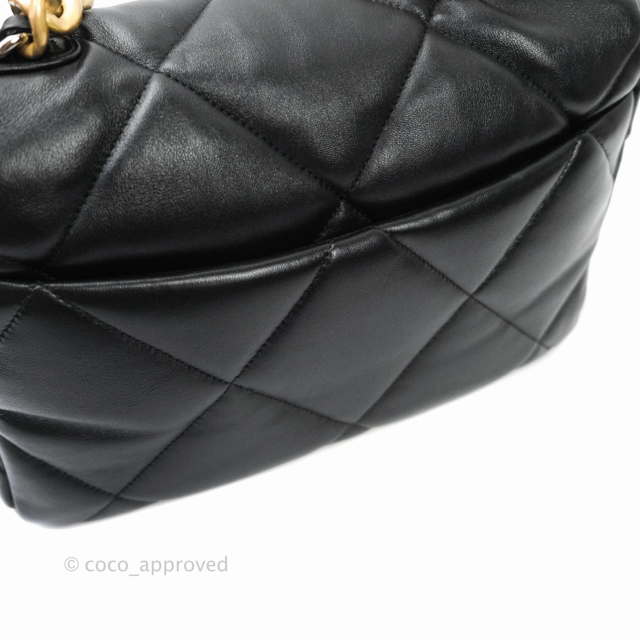 Chanel 19 Medium Black Mixed Hardware Goatskin