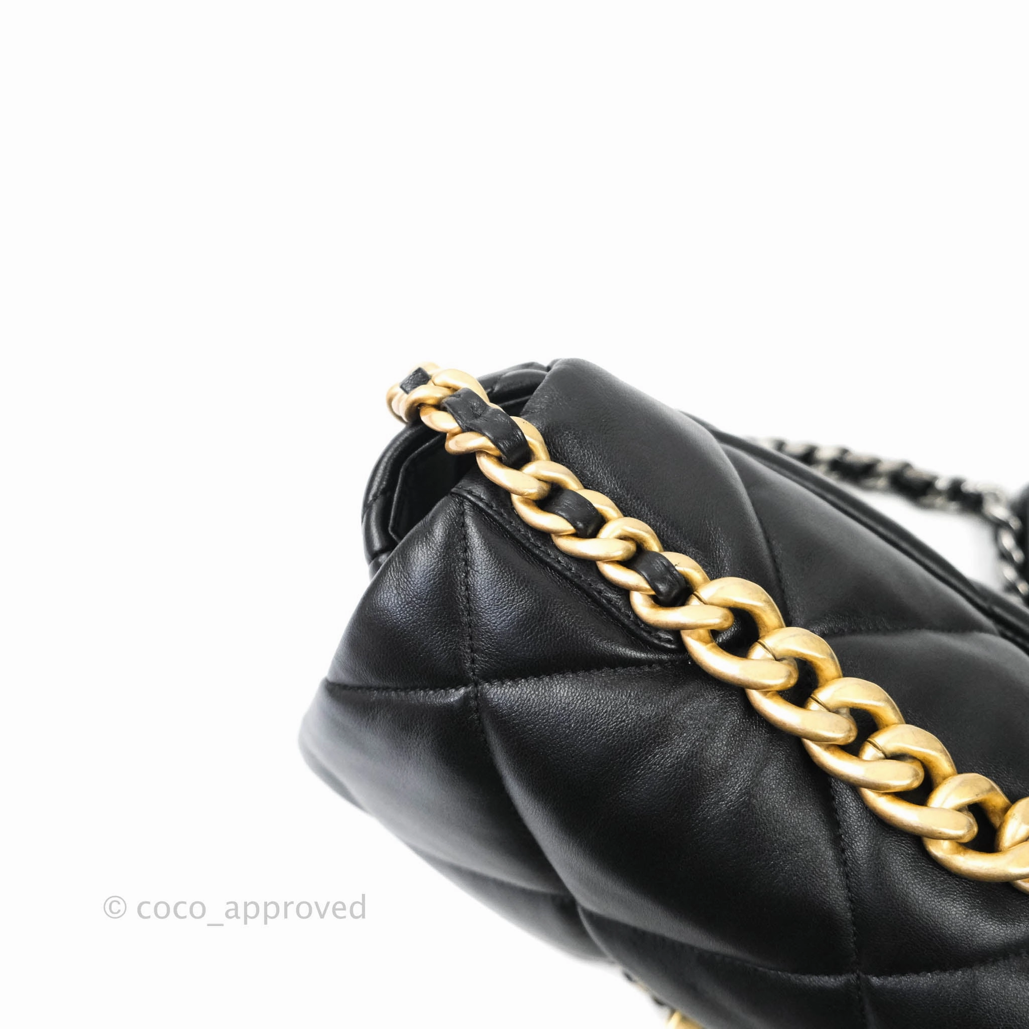 Chanel 19 Medium Black Mixed Hardware Goatskin