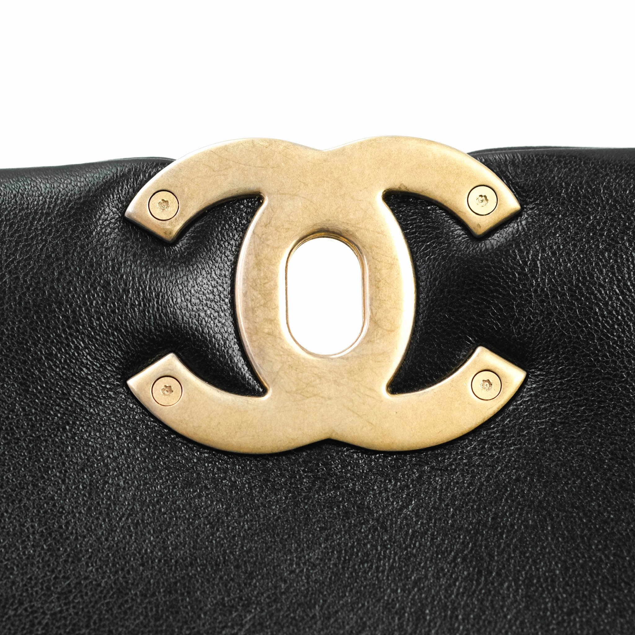 Chanel 19 Medium Black Mixed Hardware Goatskin
