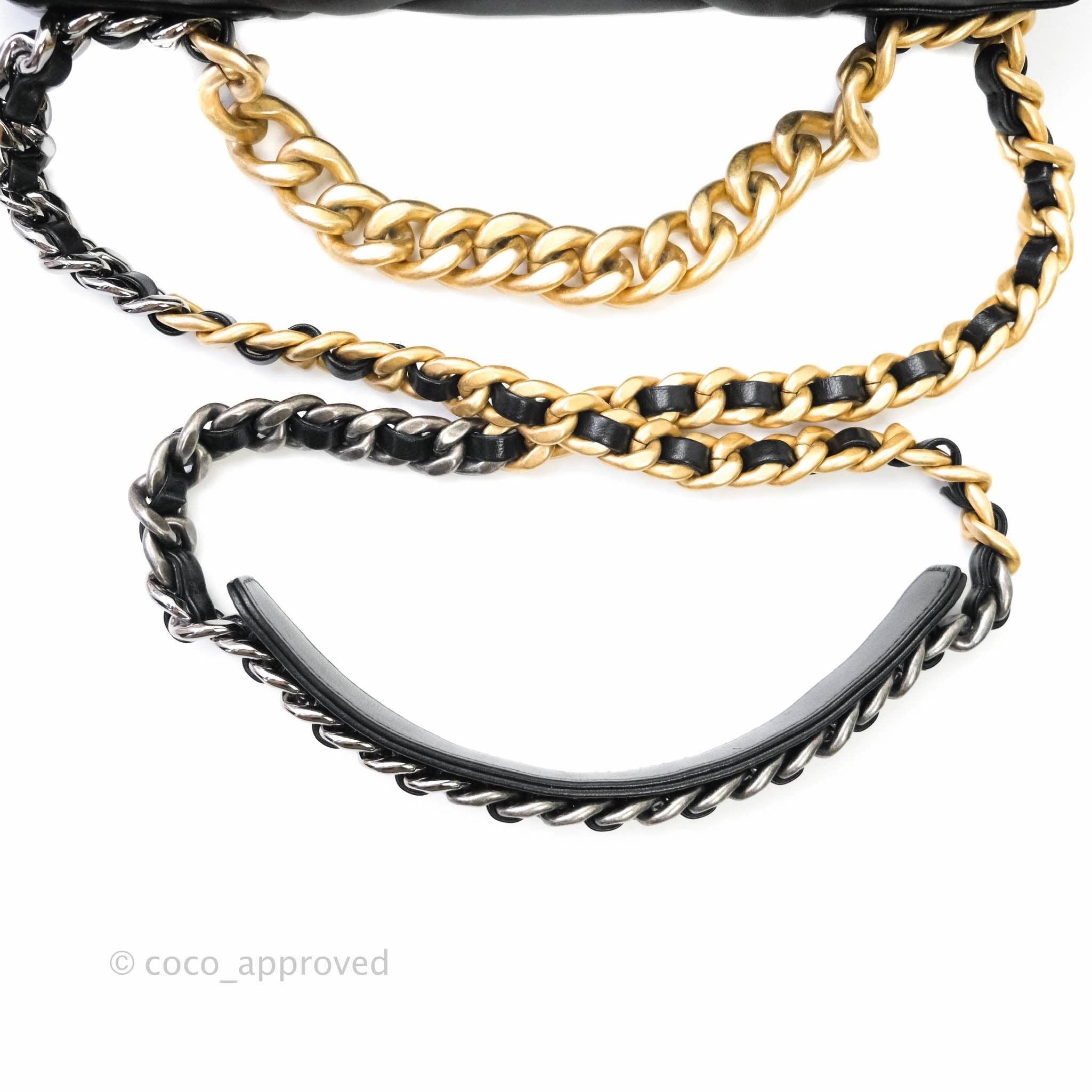 Chanel 19 Medium Black Mixed Hardware Goatskin