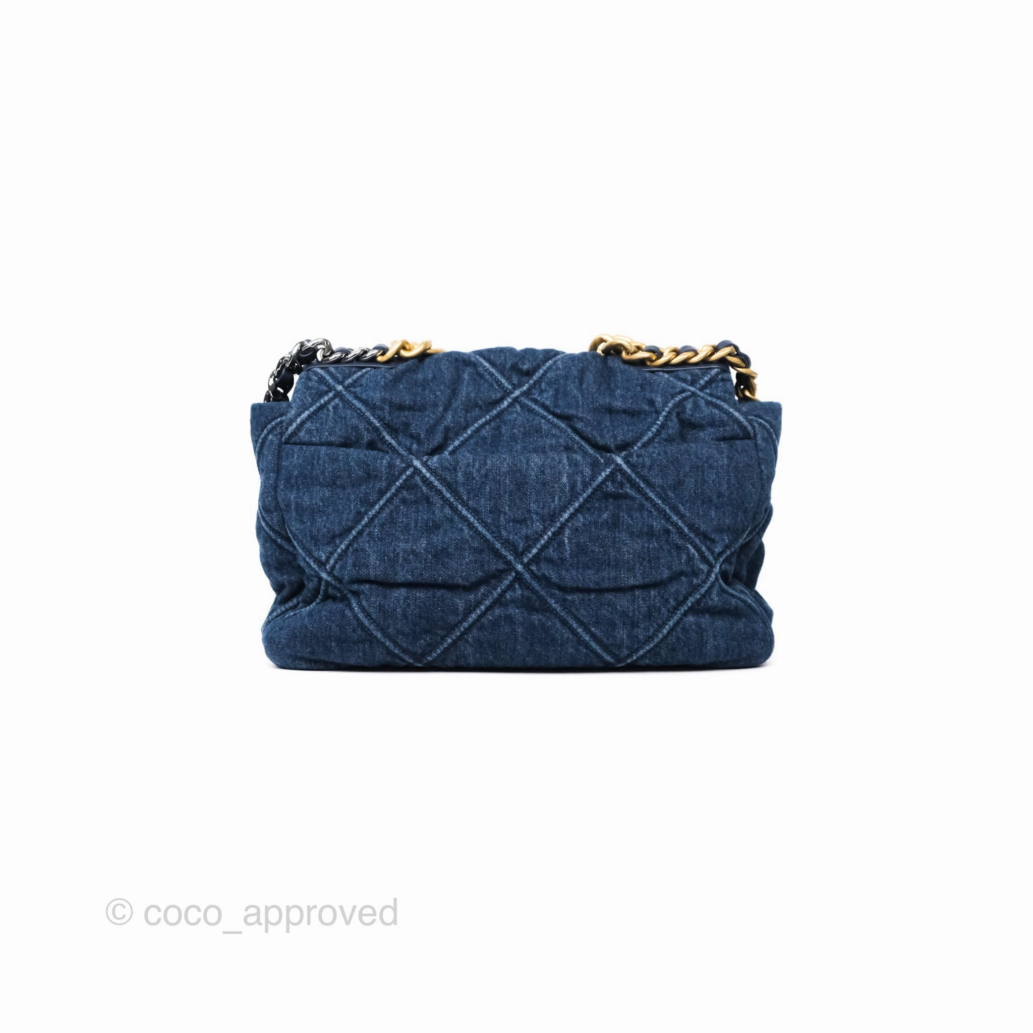Chanel 19 Medium Dark Denim Mixed Hardware