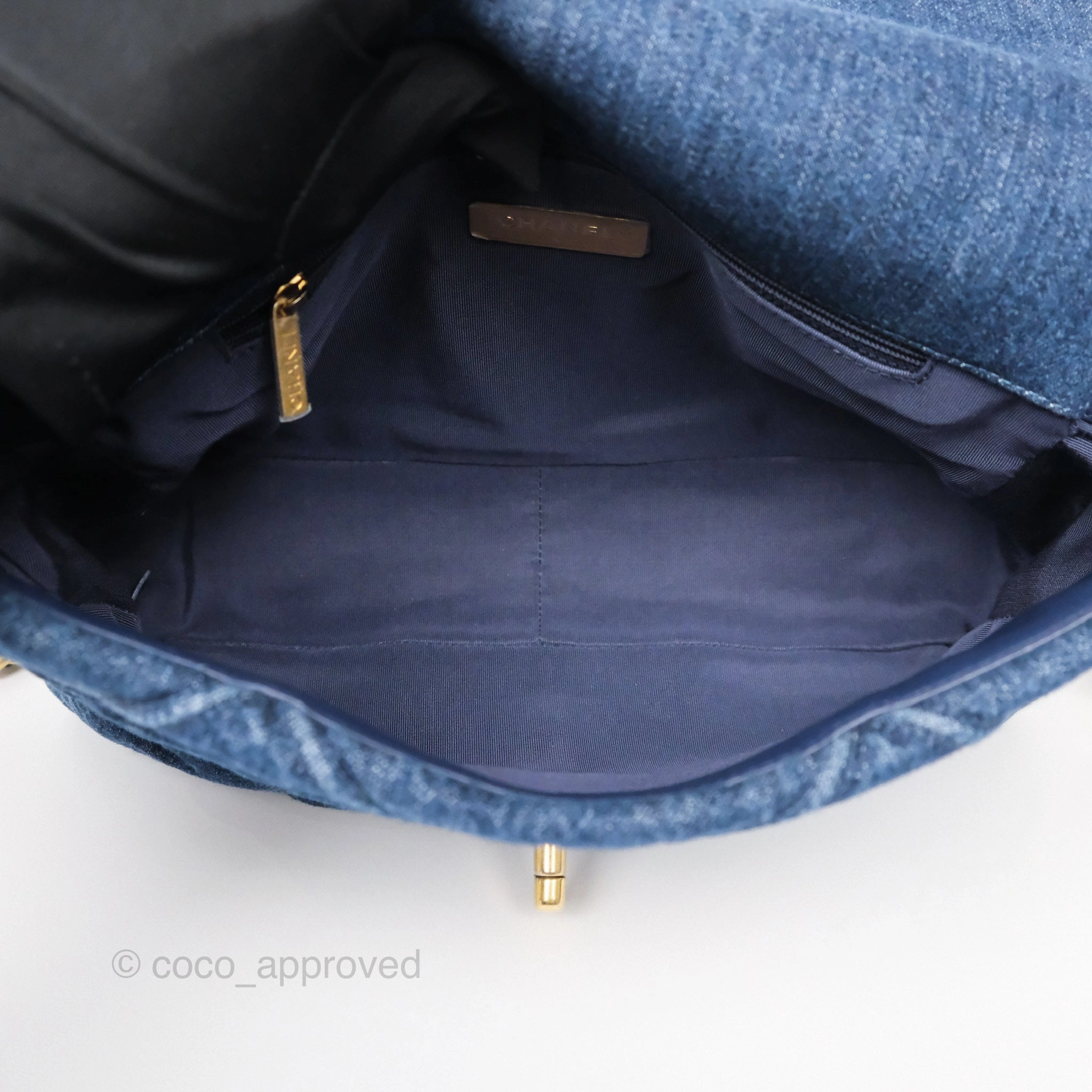 Chanel 19 Medium Dark Denim Mixed Hardware