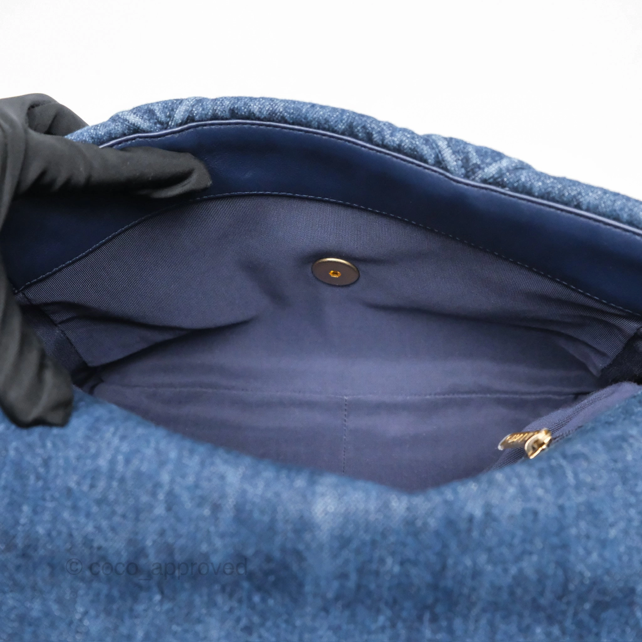 Chanel 19 Medium Dark Denim Mixed Hardware