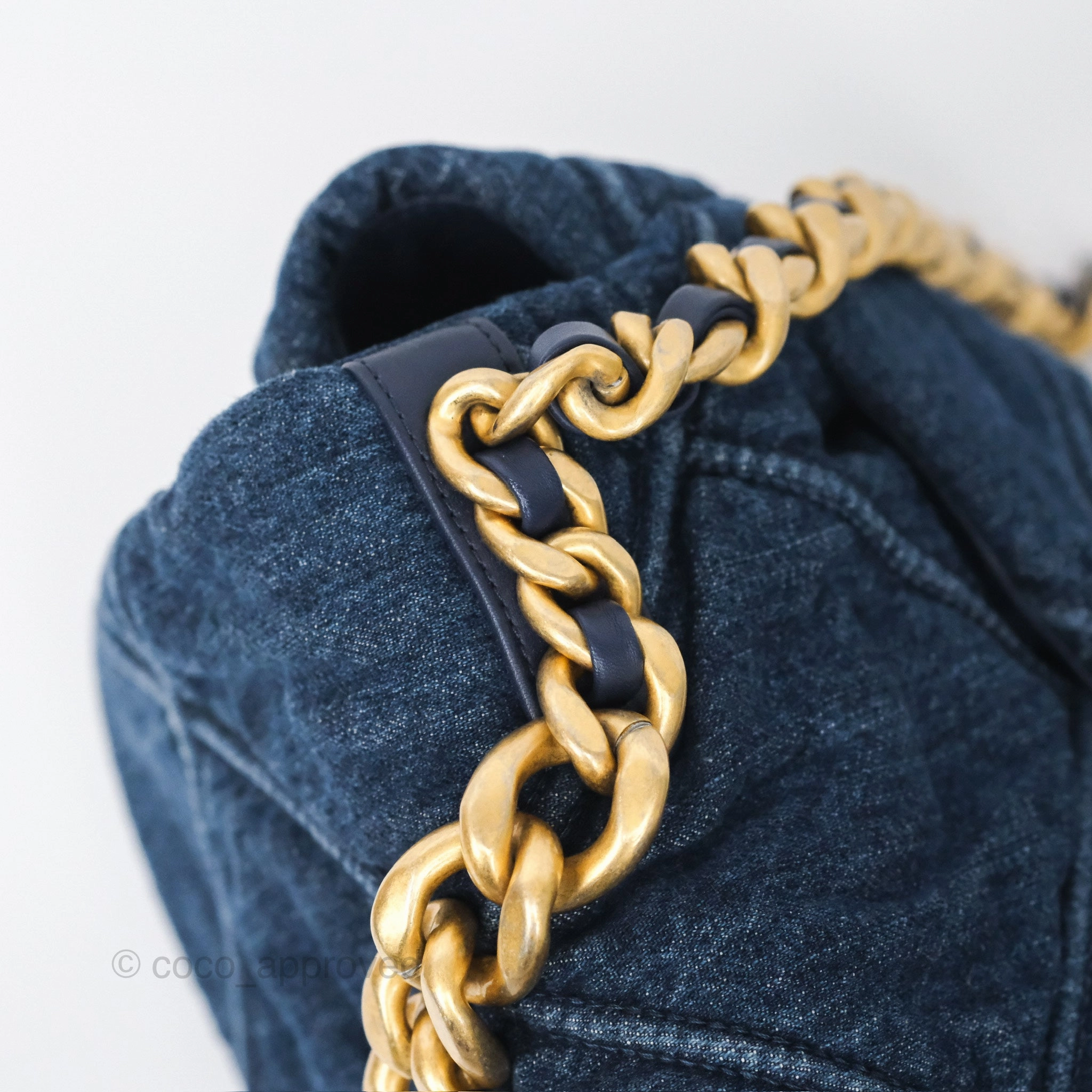 Chanel 19 Medium Dark Denim Mixed Hardware
