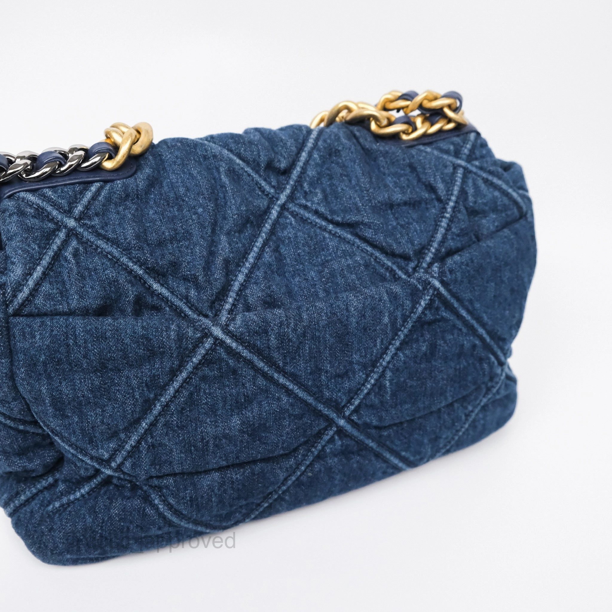 Chanel 19 Medium Dark Denim Mixed Hardware