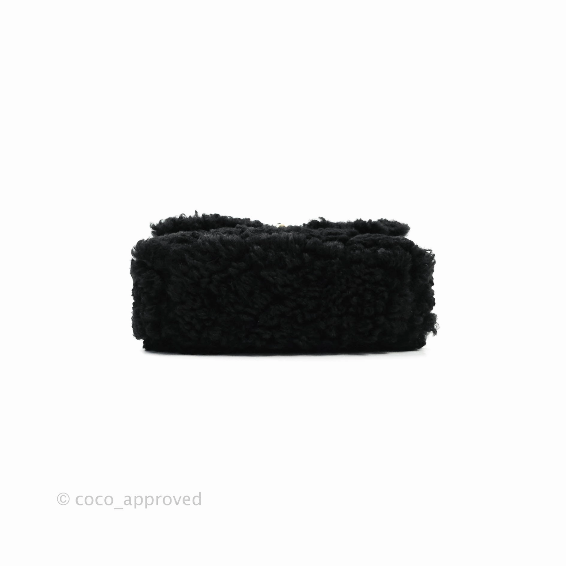 Chanel 19 Medium Shearling Black Mixed Hardware 20A