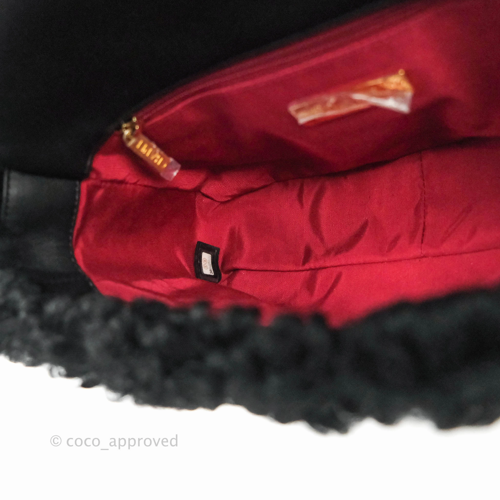 Chanel 19 Medium Shearling Black Mixed Hardware 20A