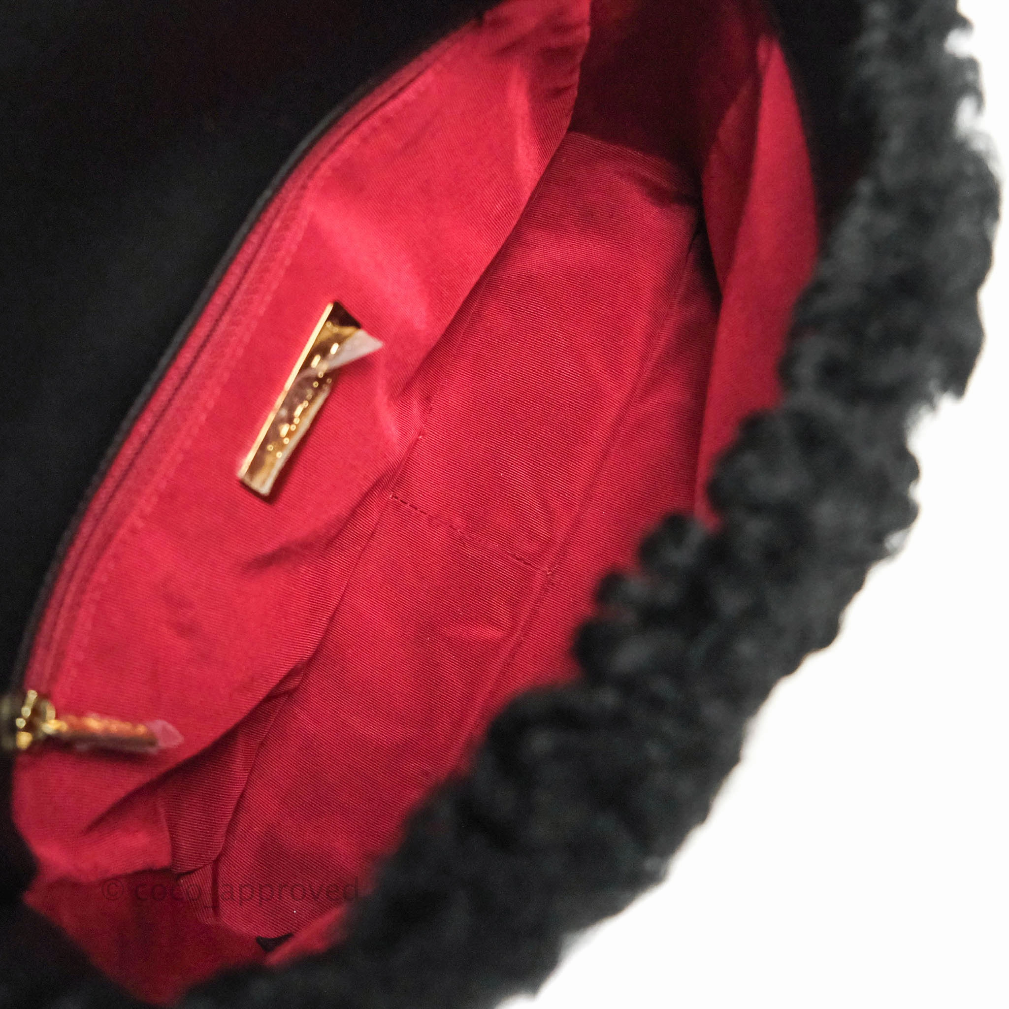 Chanel 19 Medium Shearling Black Mixed Hardware 20A