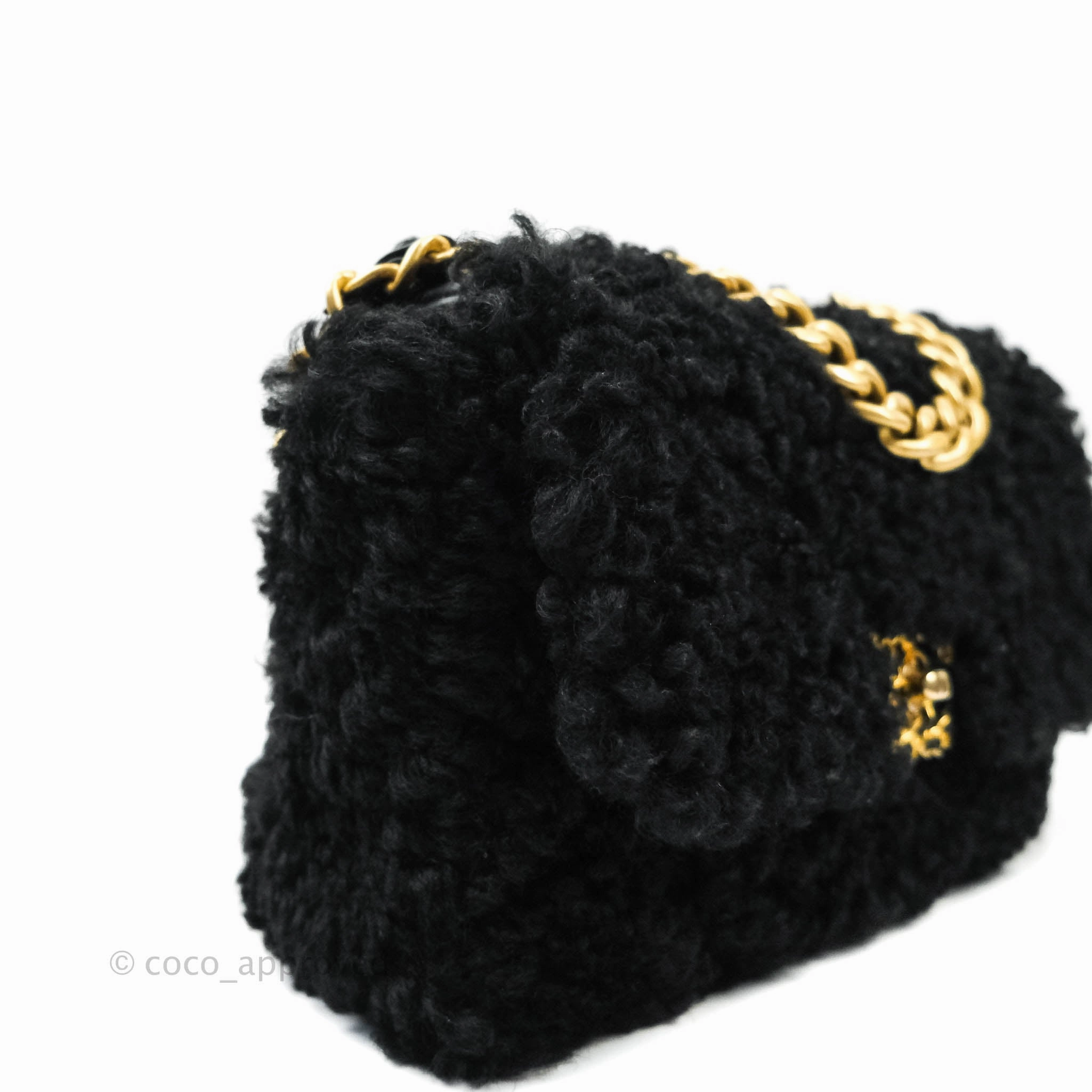 Chanel 19 Medium Shearling Black Mixed Hardware 20A