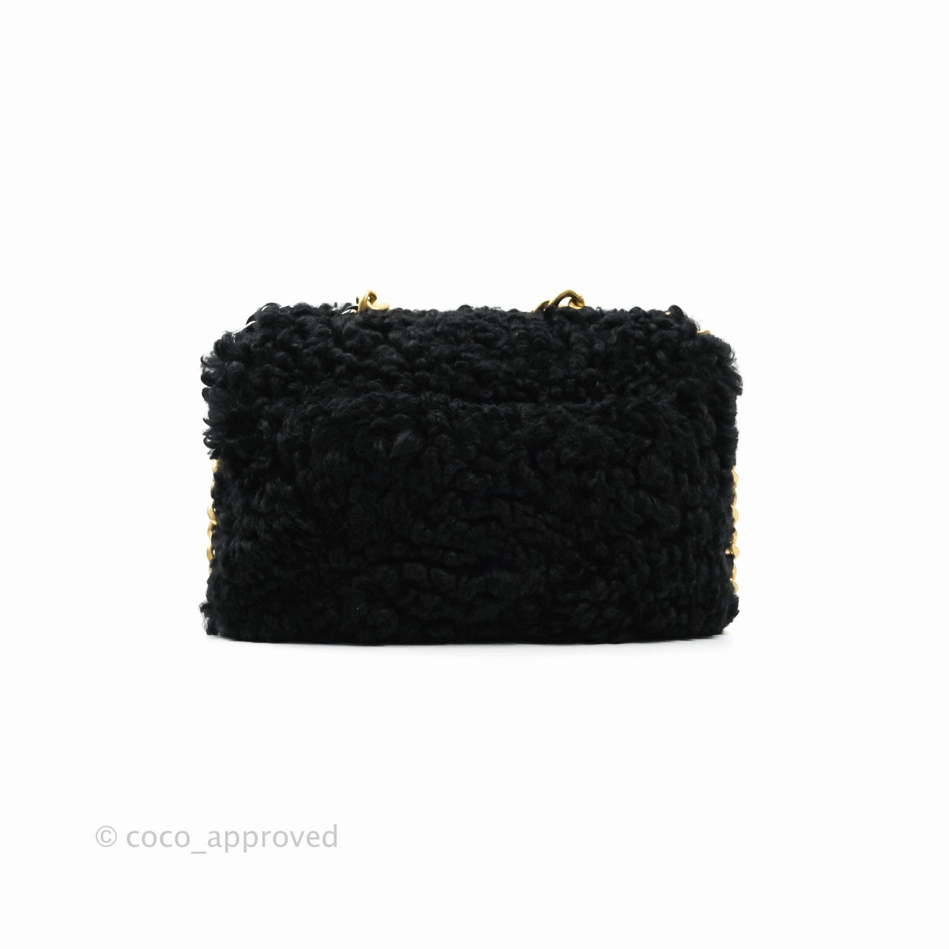 Chanel 19 Medium Shearling Black Mixed Hardware 20A