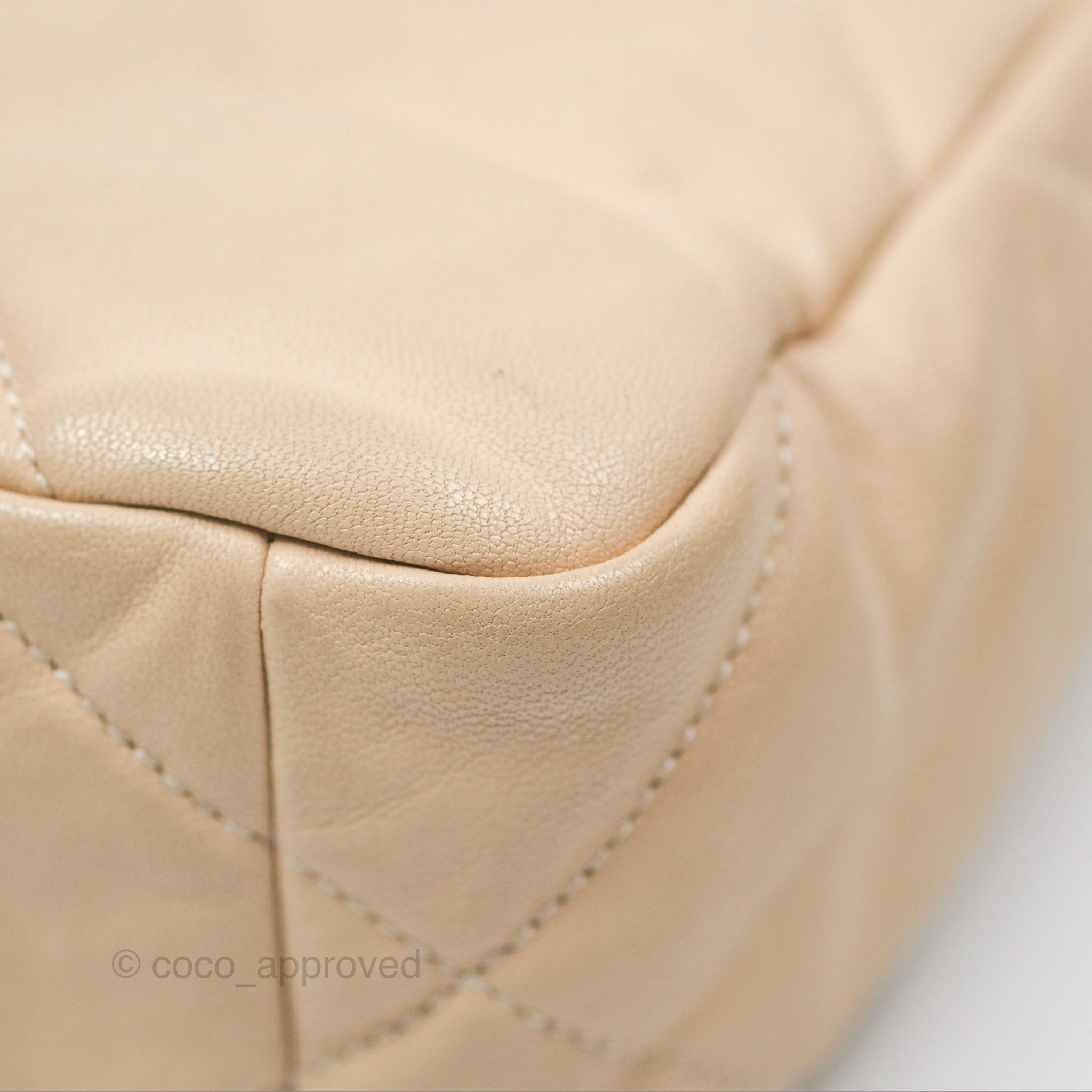 Chanel 19 Small Beige Goatskin Mixed Hardware