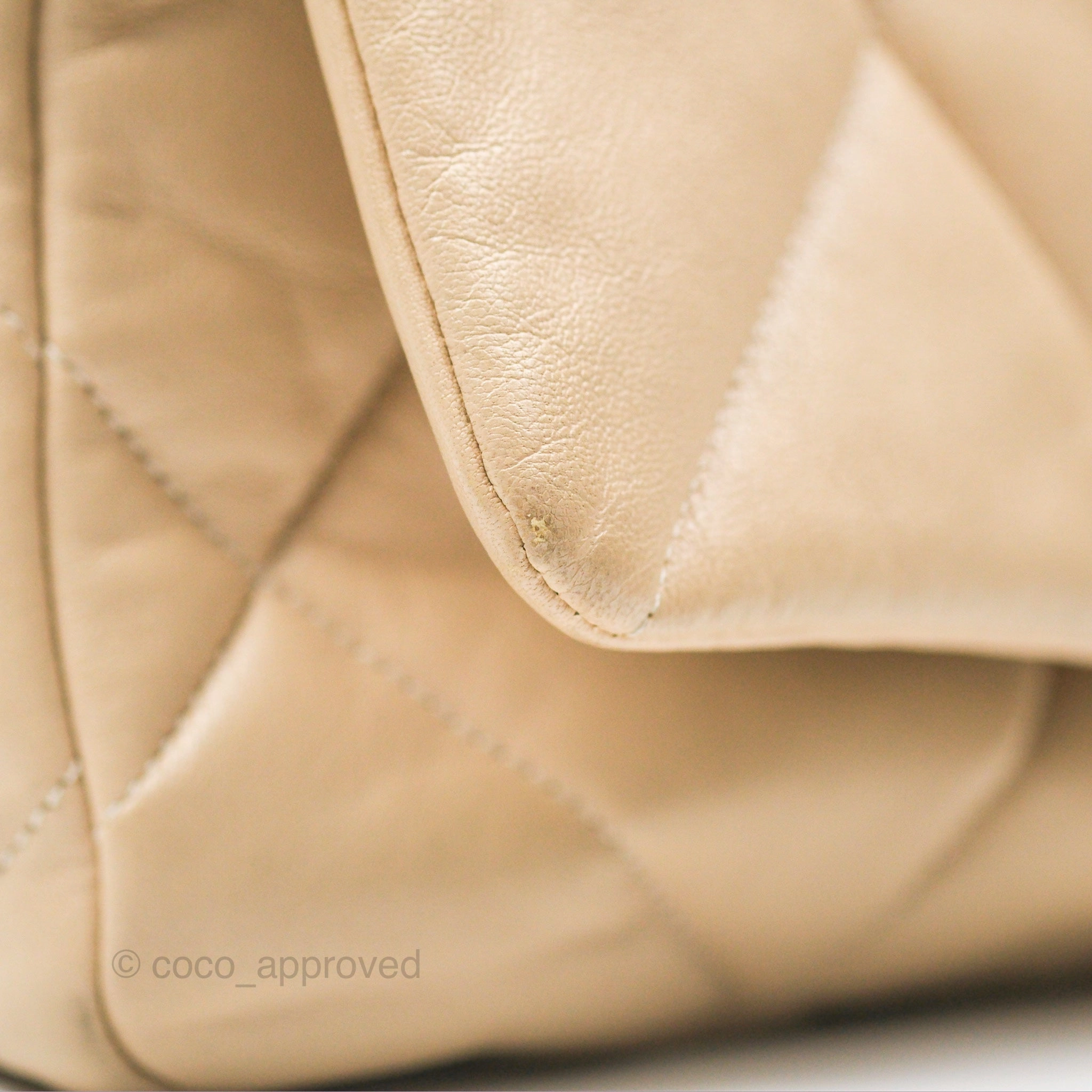 Chanel 19 Small Beige Goatskin Mixed Hardware