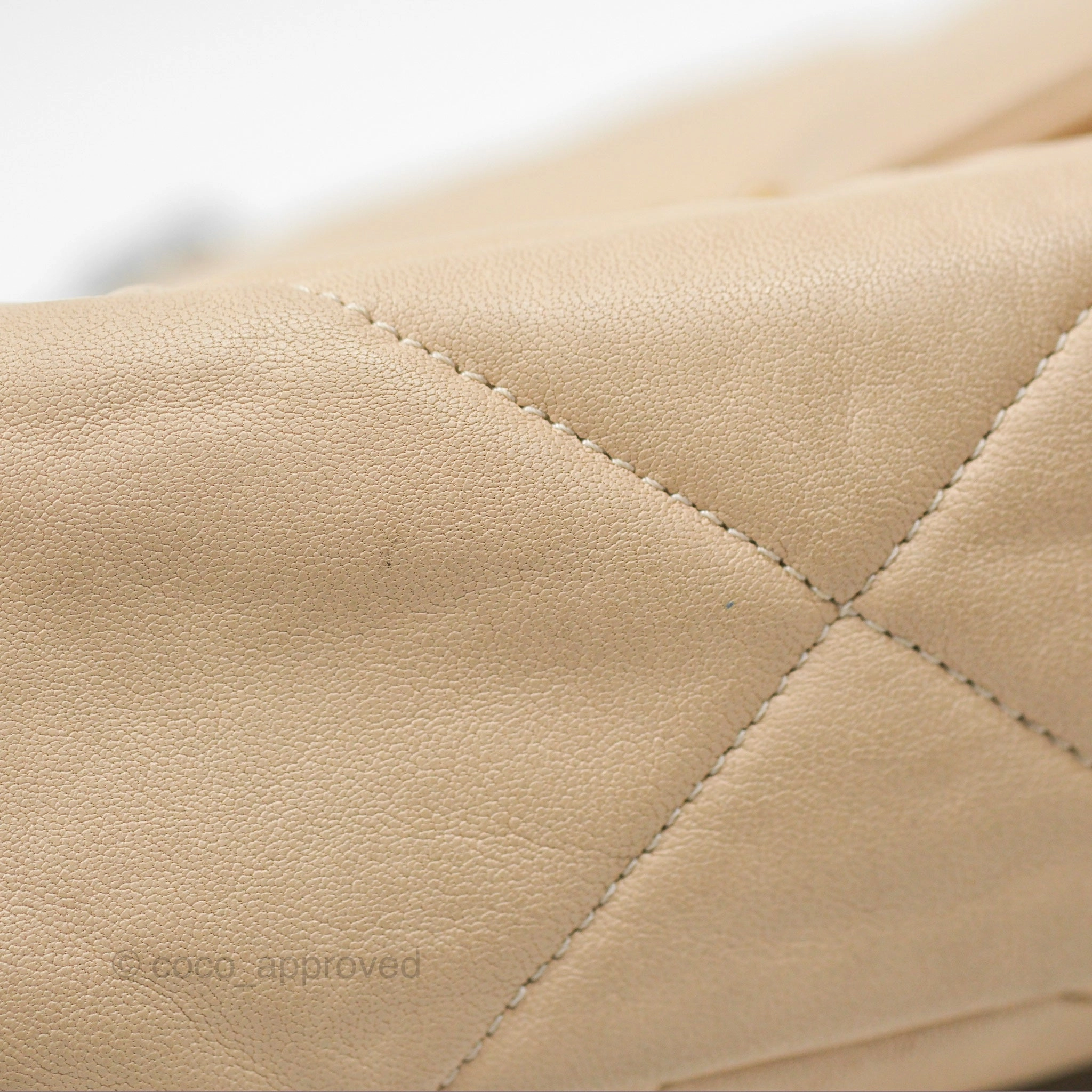 Chanel 19 Small Beige Goatskin Mixed Hardware
