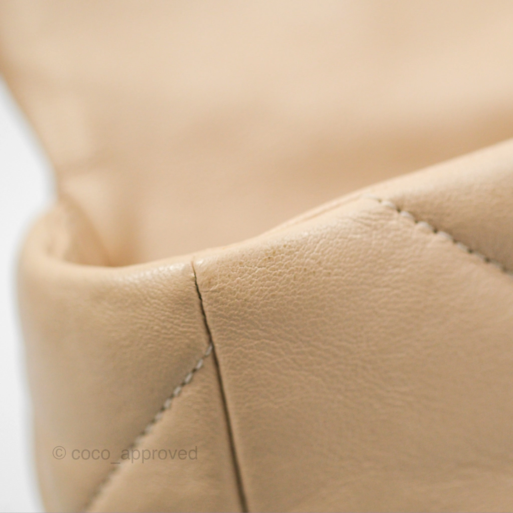 Chanel 19 Small Beige Goatskin Mixed Hardware
