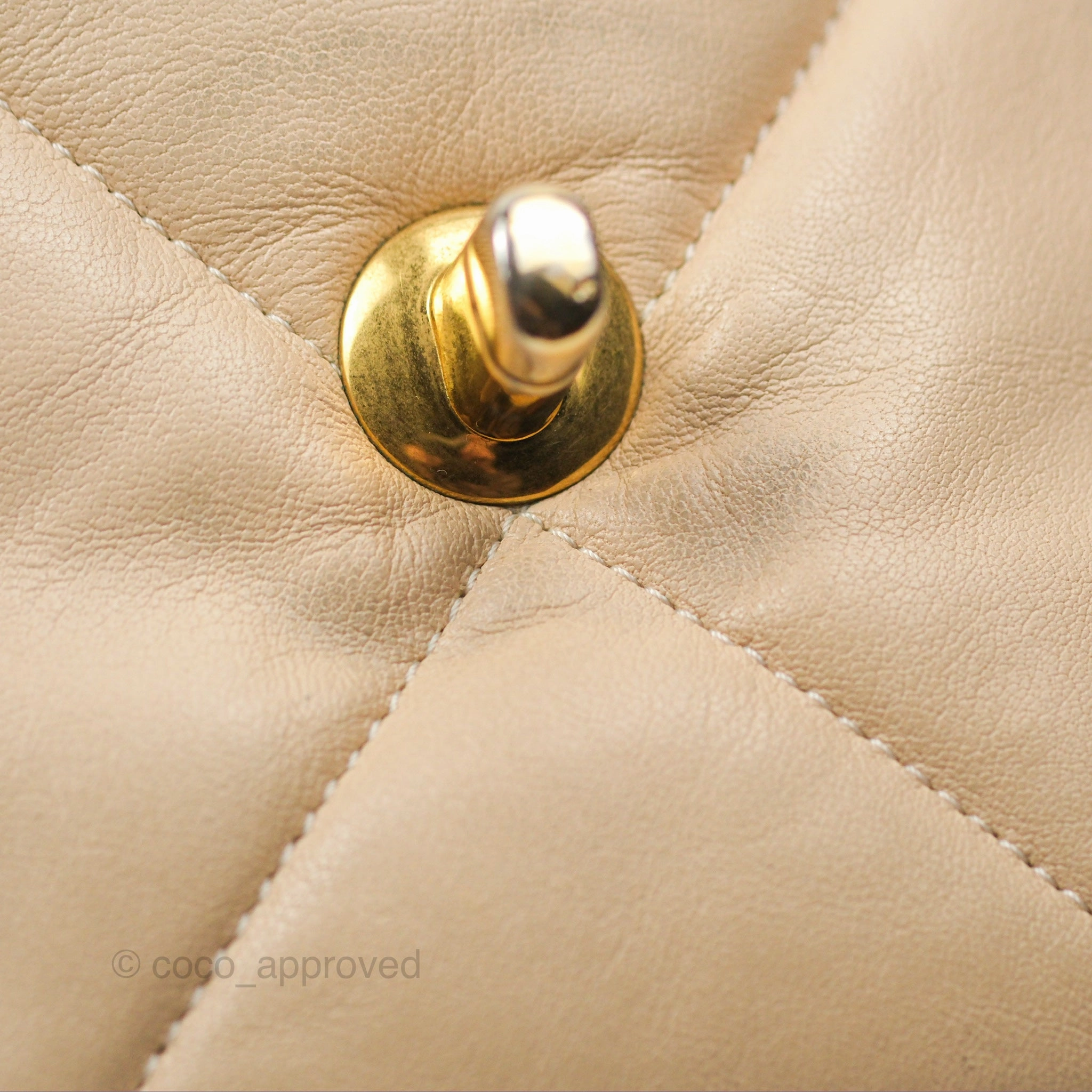 Chanel 19 Small Beige Goatskin Mixed Hardware