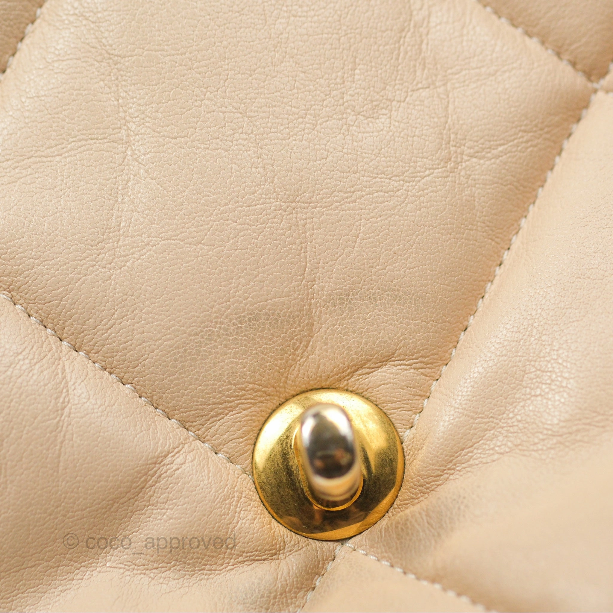 Chanel 19 Small Beige Goatskin Mixed Hardware