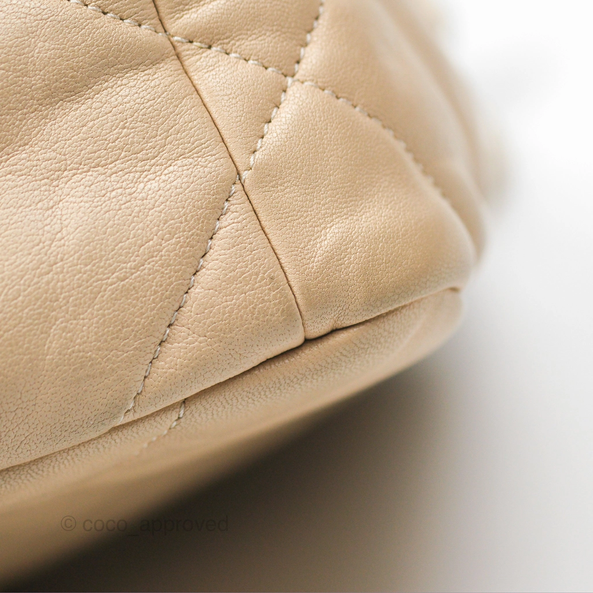 Chanel 19 Small Beige Goatskin Mixed Hardware