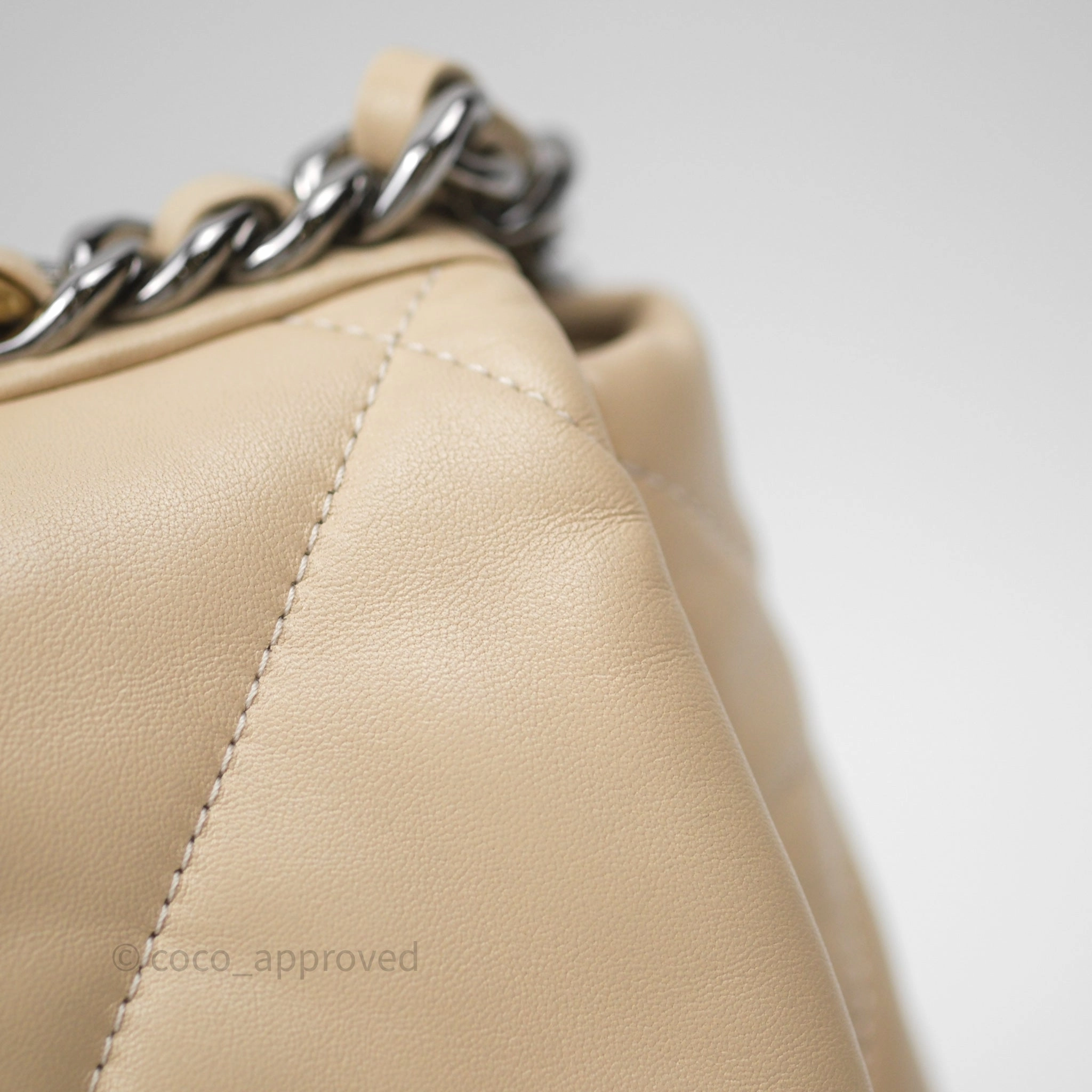 Chanel 19 Small Beige Mixed Hardware