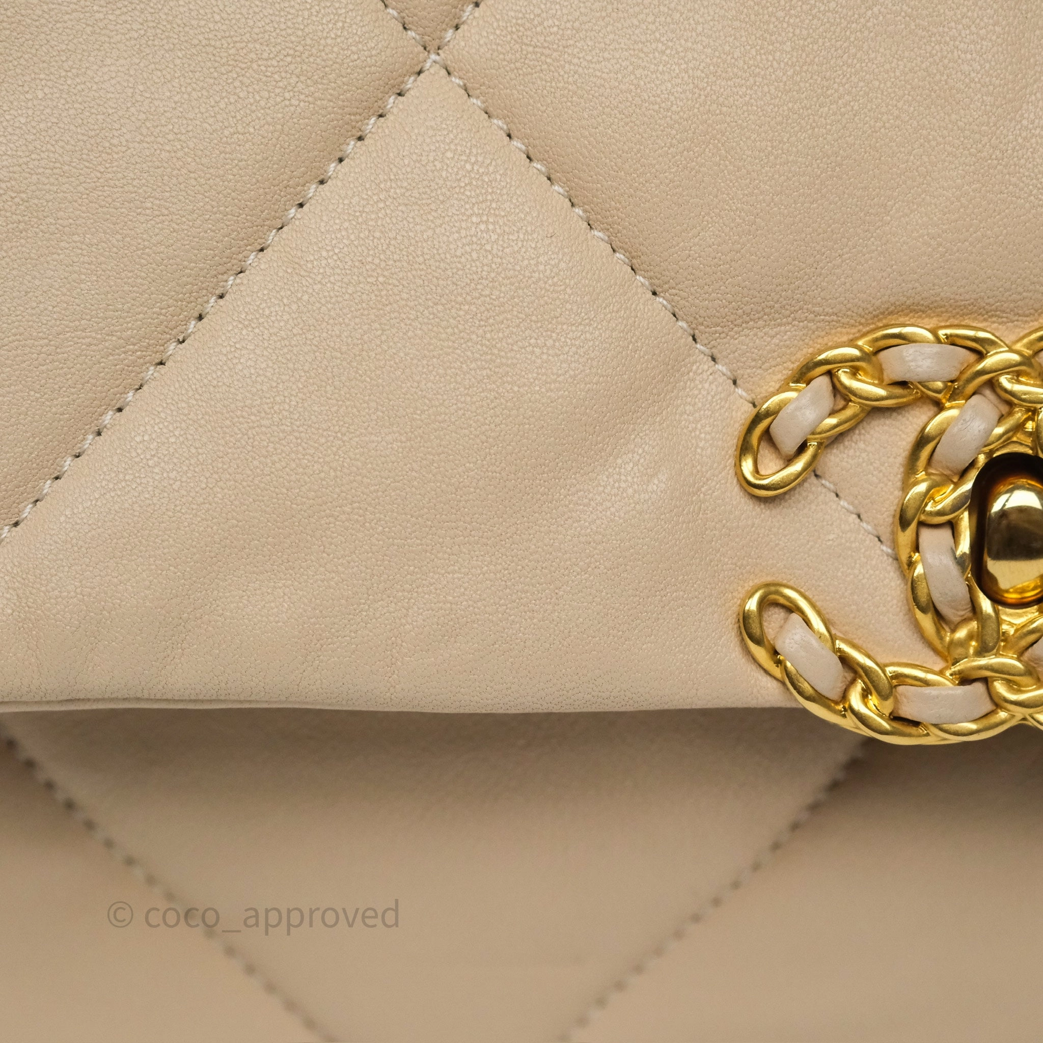 Chanel 19 Small Beige Mixed Hardware