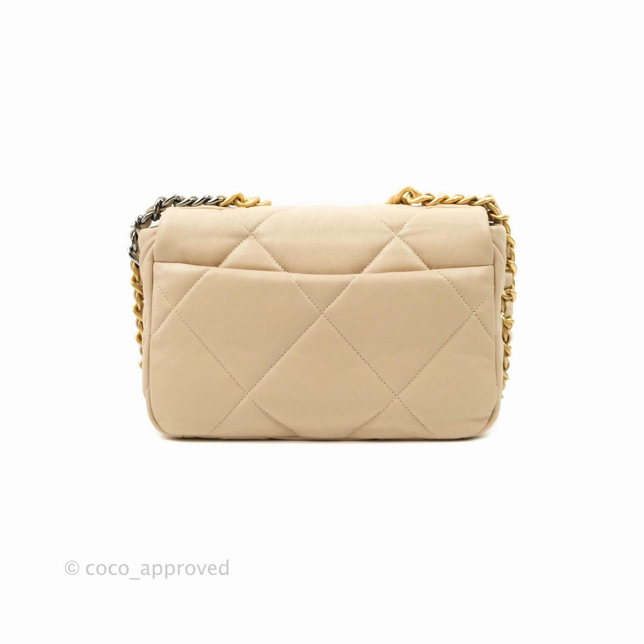 Chanel 19 Small Beige Mixed Hardware