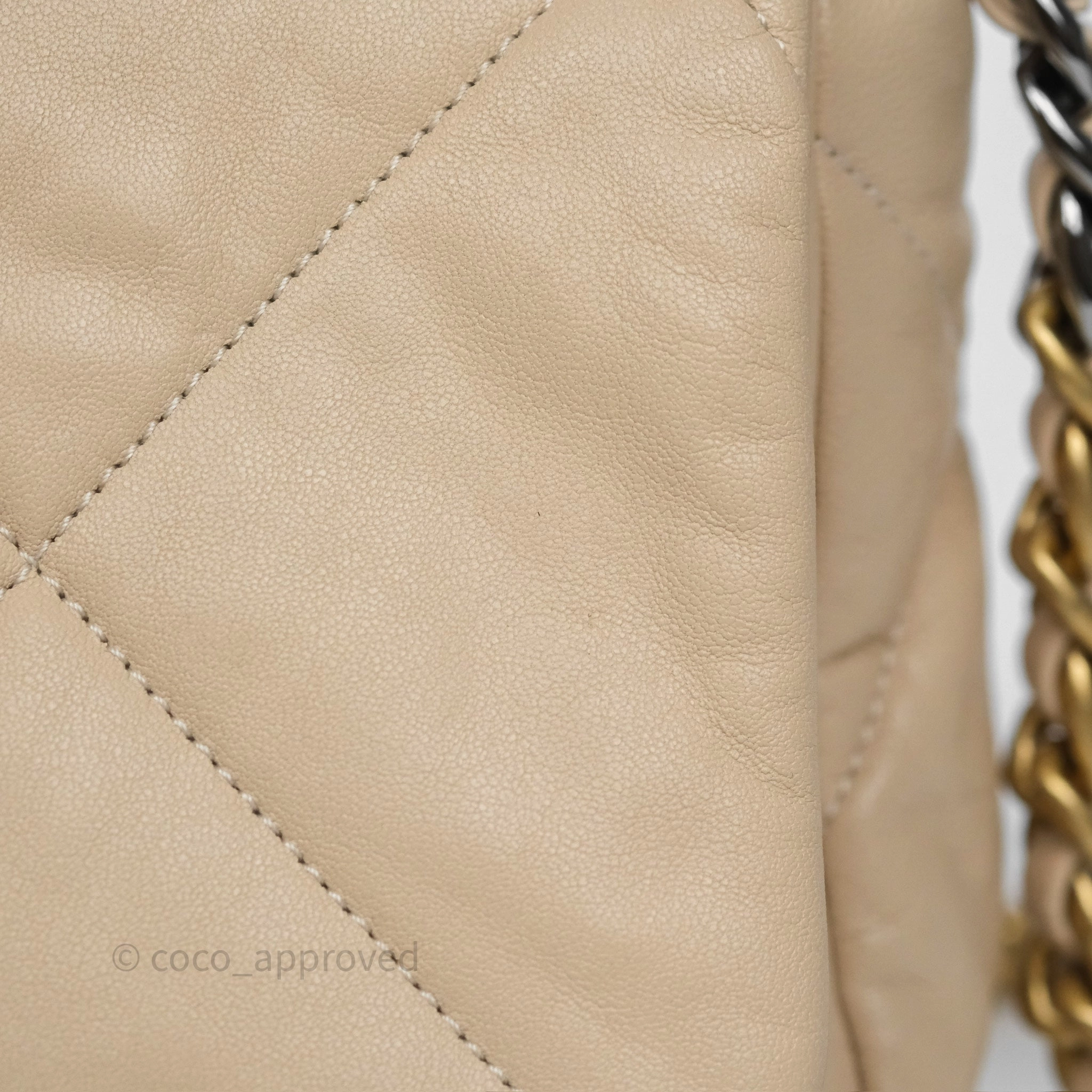 Chanel 19 Small Beige Mixed Hardware