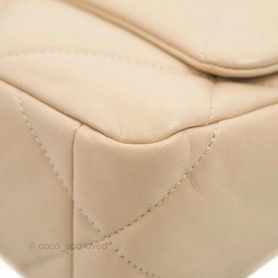Chanel 19 Small Beige Mixed Hardware