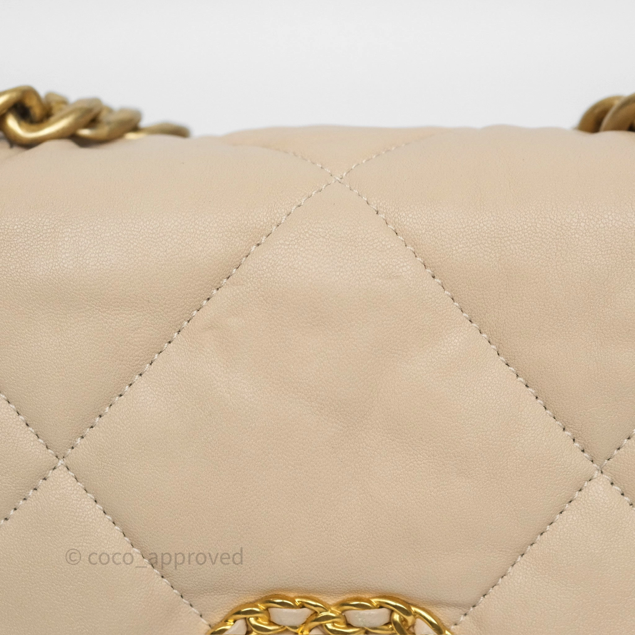 Chanel 19 Small Beige Mixed Hardware
