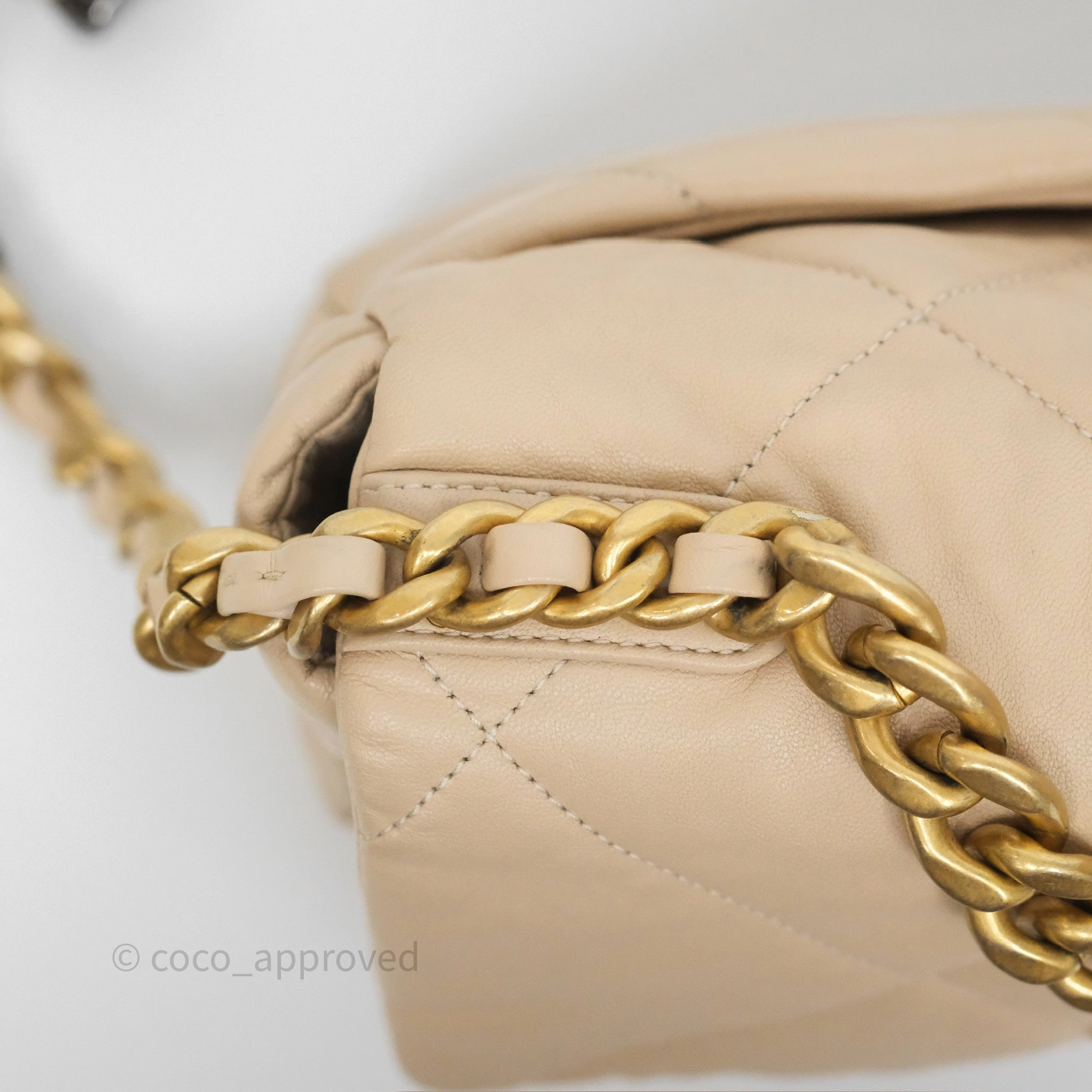 Chanel 19 Small Beige Mixed Hardware