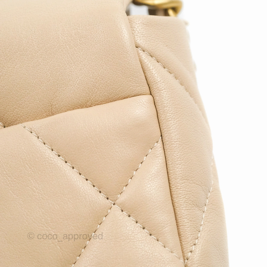 Chanel 19 Small Beige Mixed Hardware
