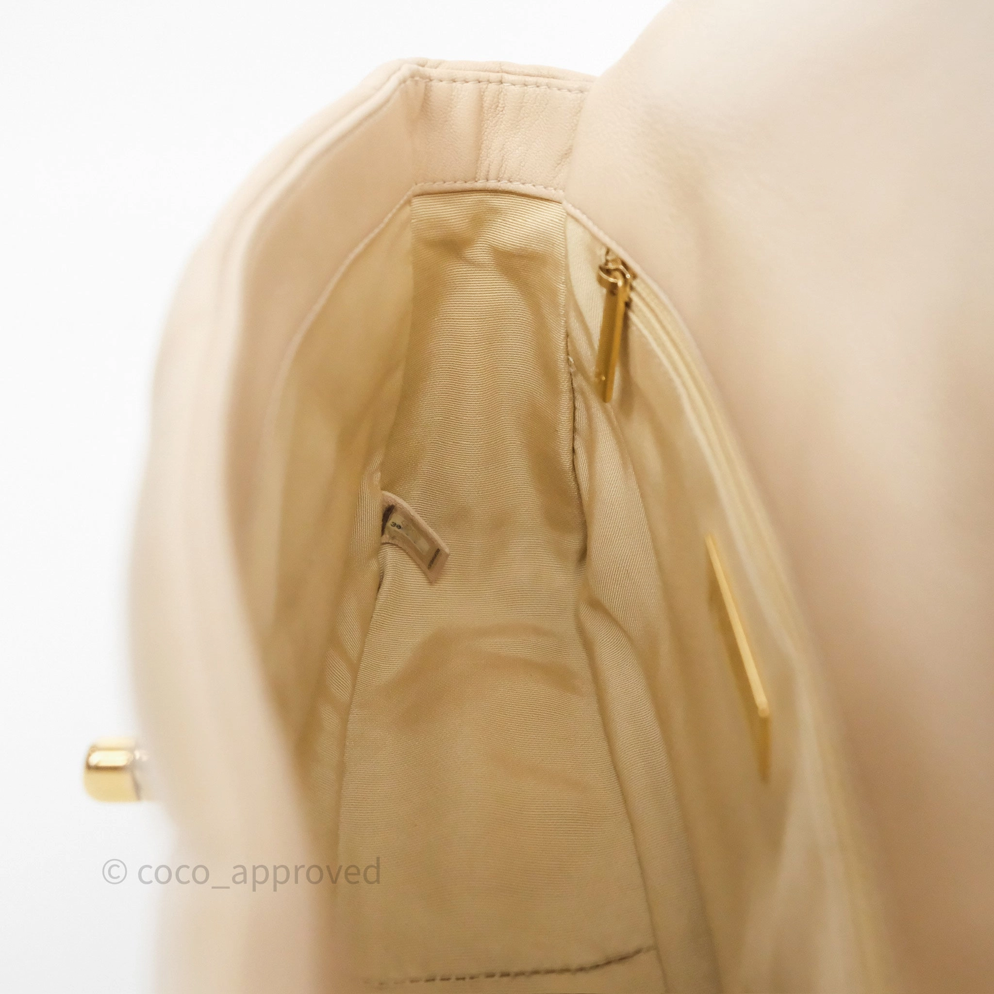 Chanel 19 Small Beige Mixed Hardware