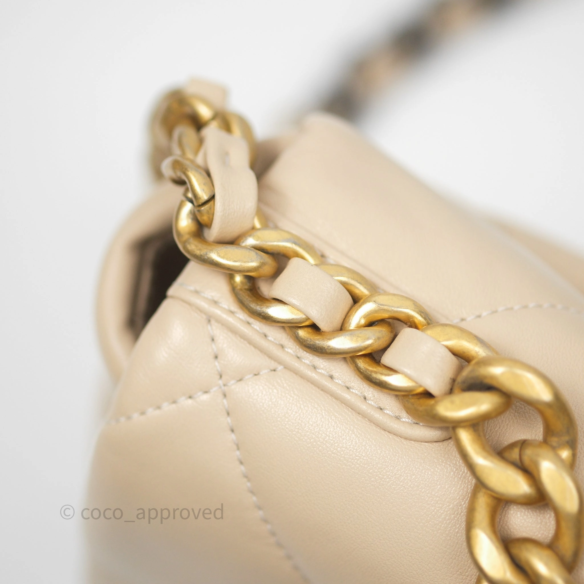 Chanel 19 Small Beige Mixed Hardware