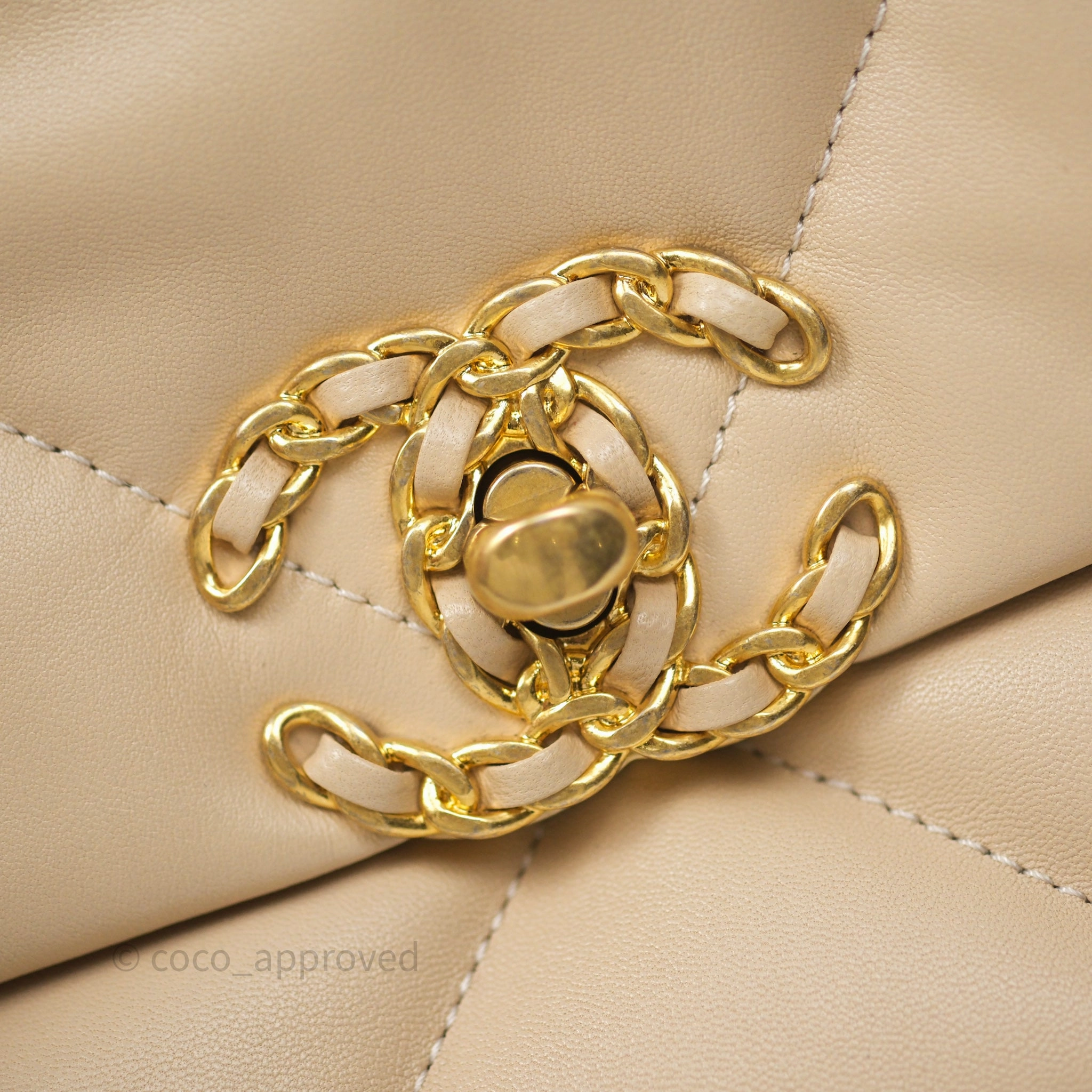 Chanel 19 Small Beige Mixed Hardware